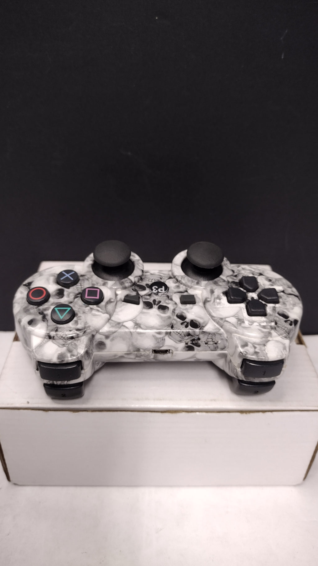 PS3 Wireless Controller Gray Skull Camo Wrap CECHZC2U Tested Works