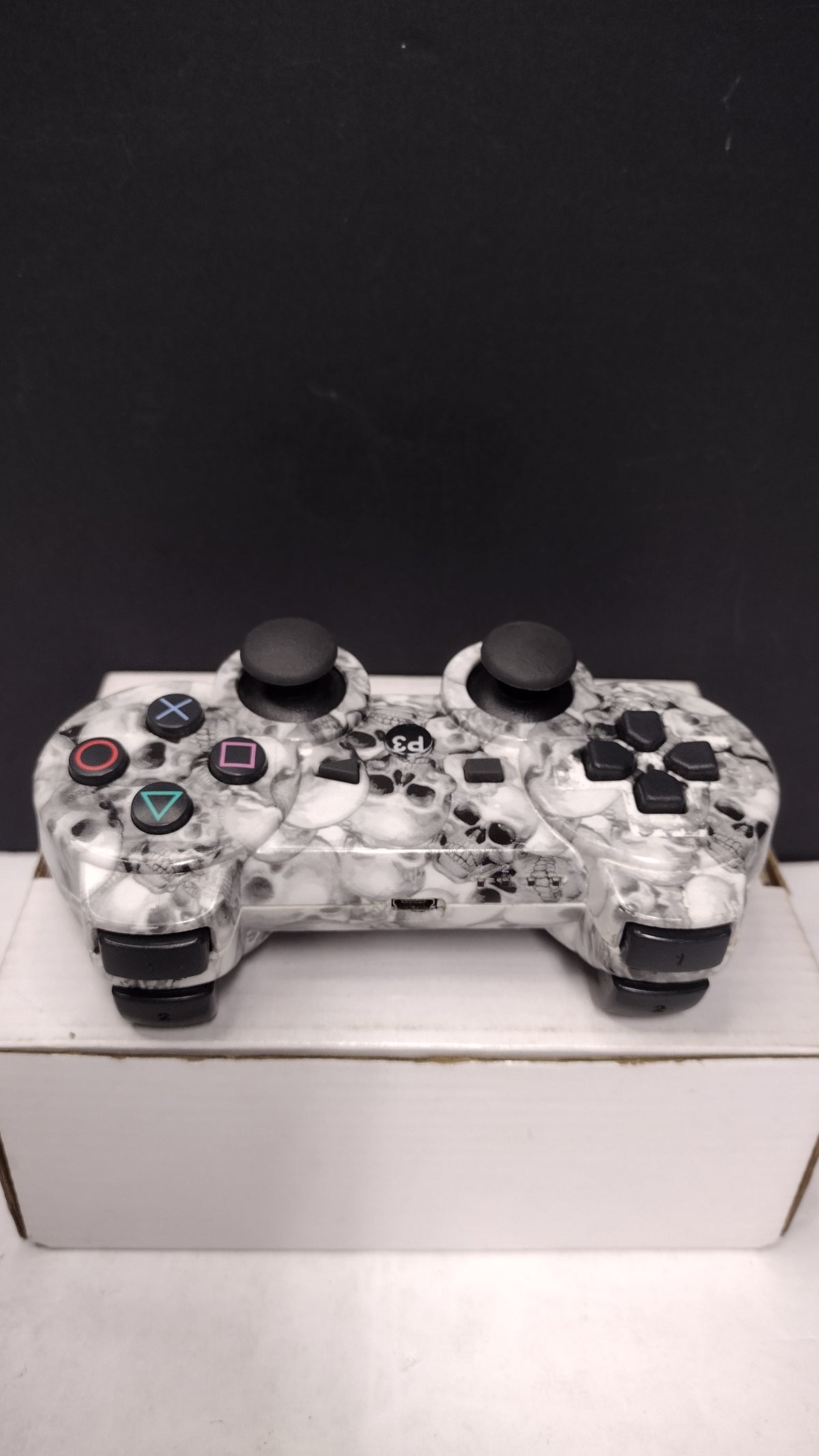 PS3 Wireless Controller Gray Skull Camo Wrap CECHZC2U Tested Works