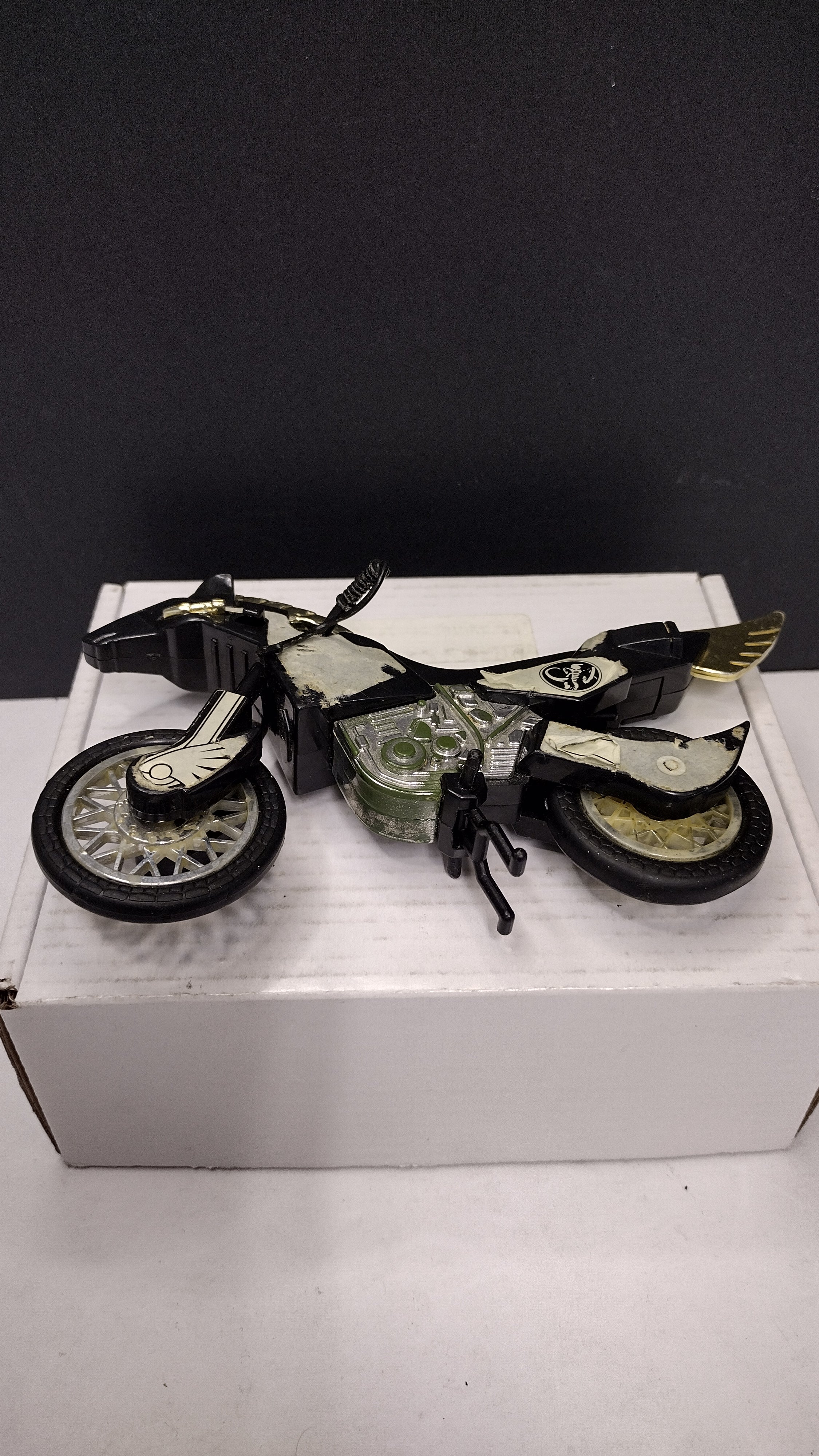 Vintage 1994 Bandai Mighty Morphin Power Rangers Black Thunder Bike Vehicle (Loose)