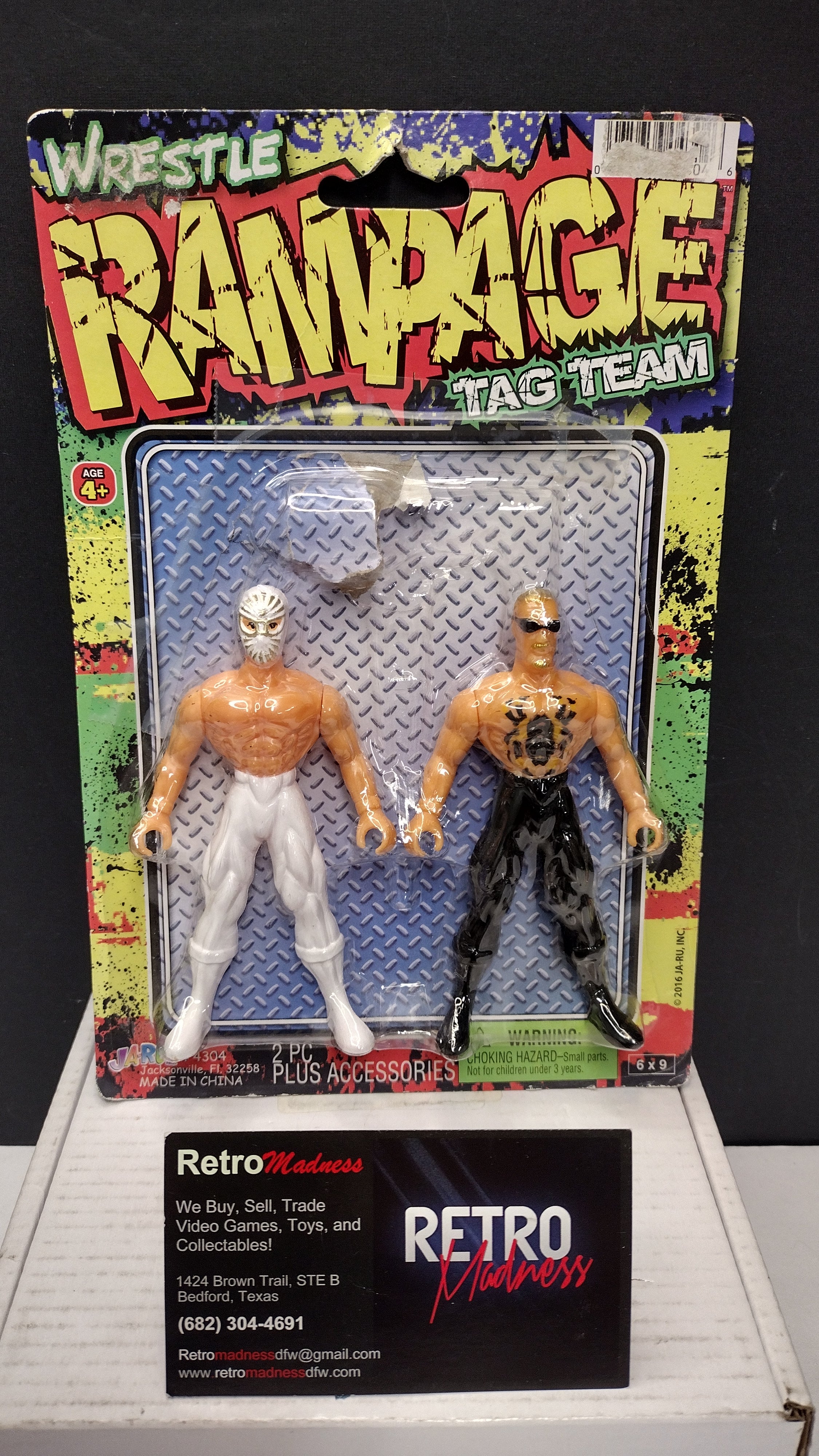 Ja-Ru Wrestle Rampage Tag Team 2-Piece Action Figure Set - Sun King & Spider (2016 - Brand New & Factory Sealed)