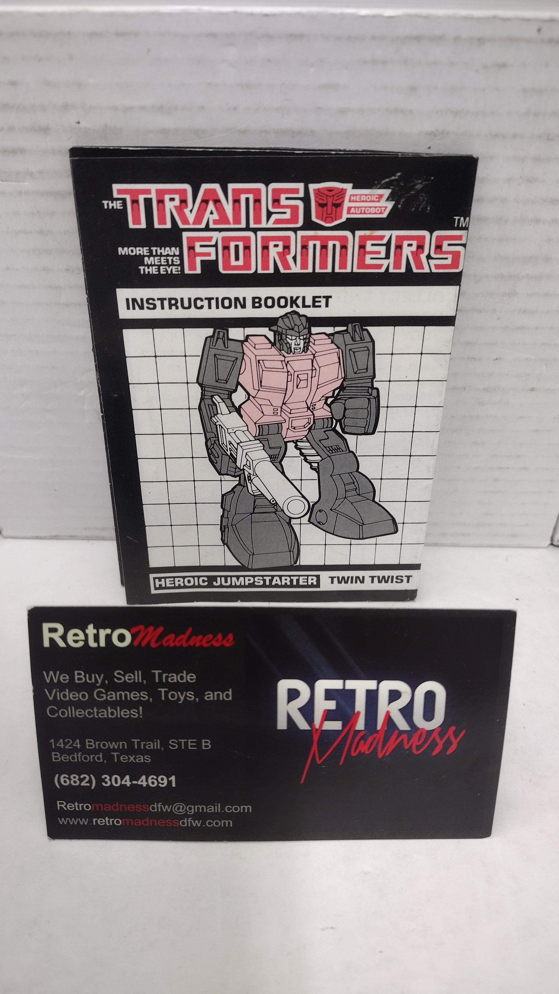 Vintage 1984 Original G1 Transformers Twin Twist - Instruction Booklet
