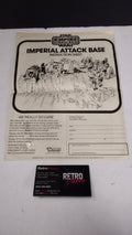 Vintage 1980 Kenner Star Wars Empire Strikes Back-Imperial Attack Base Instruction Sheet