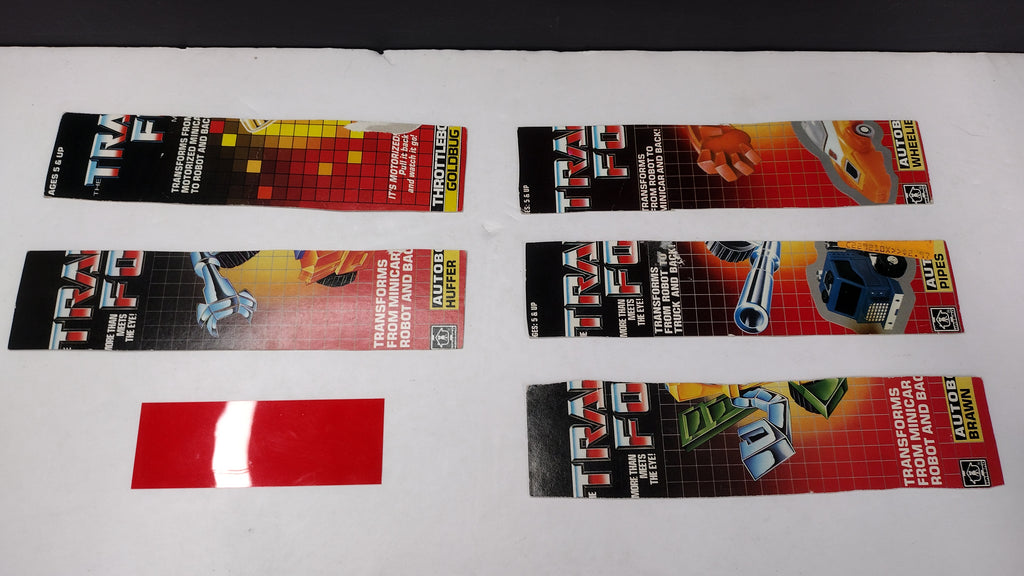 Vintage G1 Transformers Tech Specs Card & Reader Lot C
