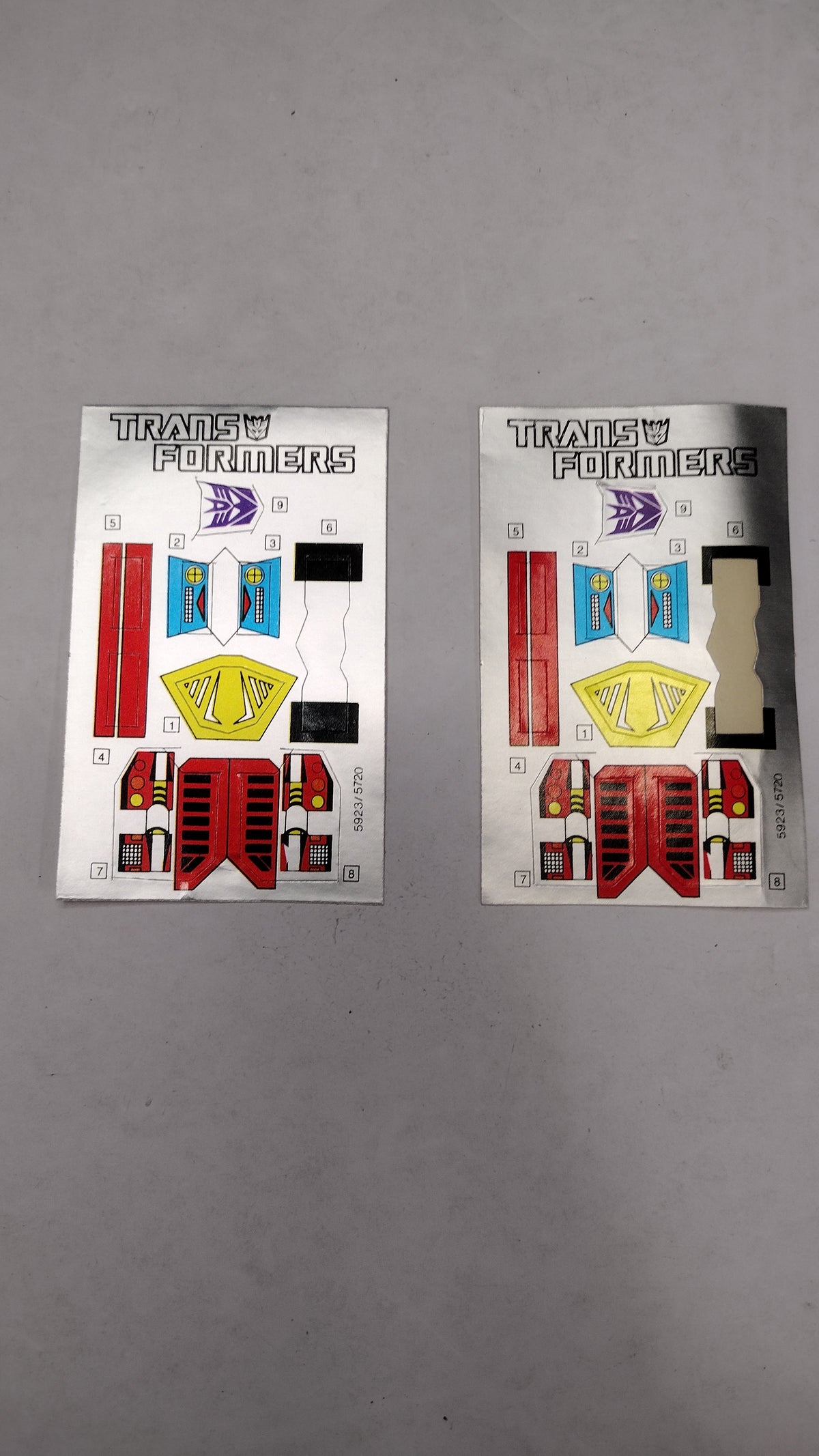 Vintage Original G1 Transformers Bombshell Sticker Sheets Lot