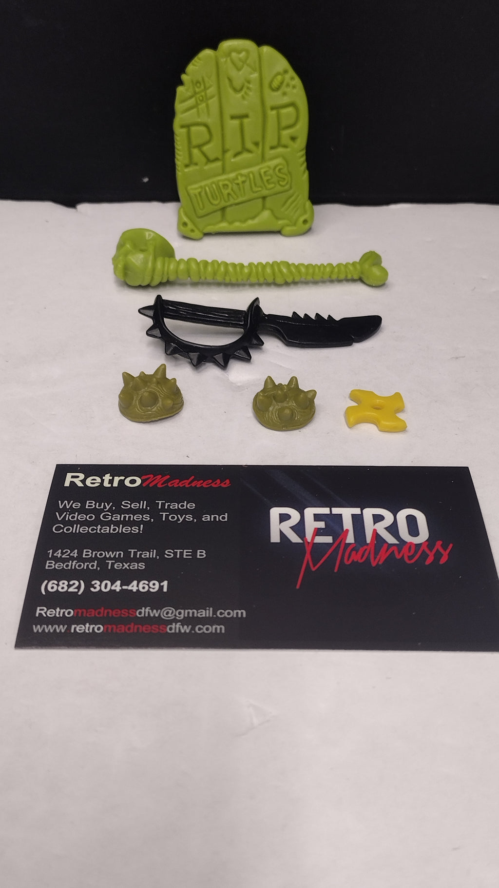 Vintage TMNT Weapons Accessories Lot- Tokka- Foot Soldier- Rahzar Parts