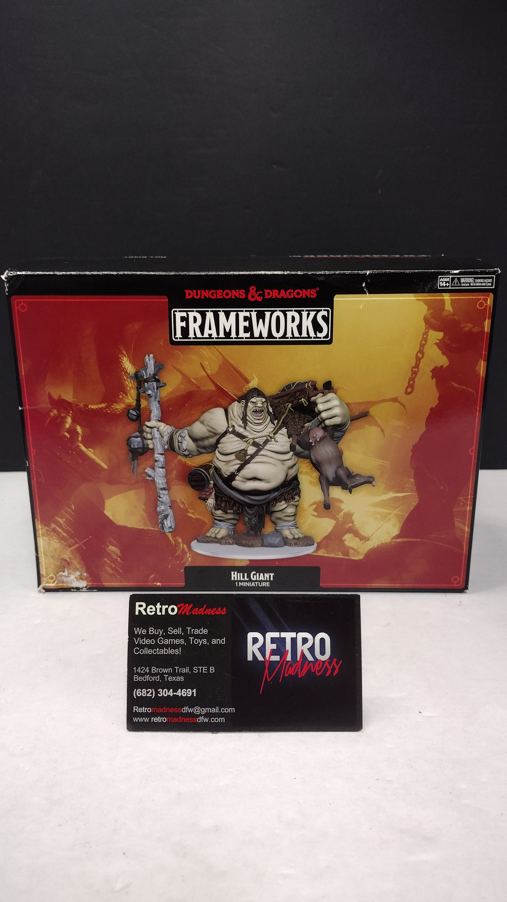D&D Frameworks Hill Giant Unpainted Model Kit WizKids Open Box Sealed