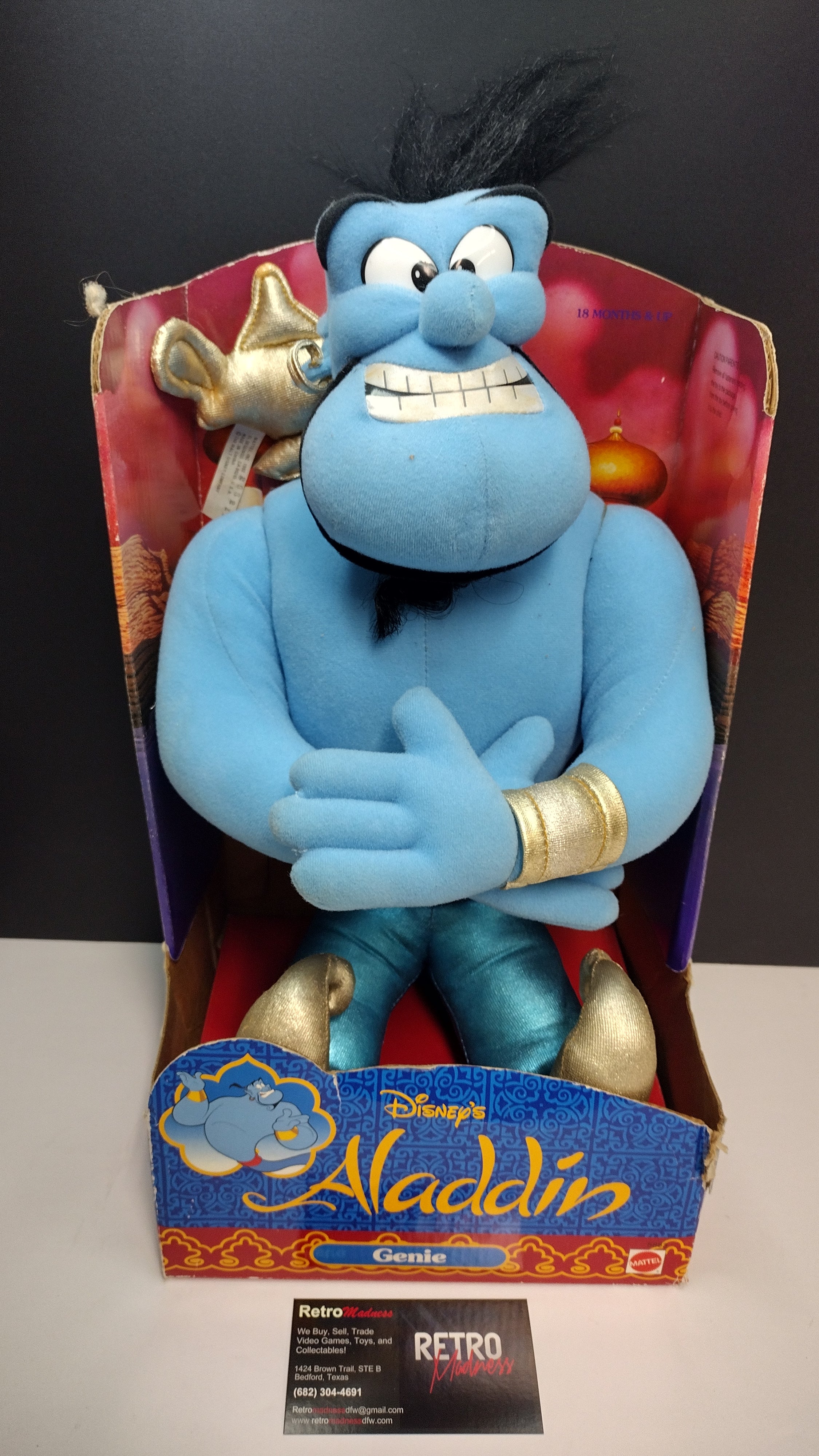 Disney’s Aladdin: The Genie 15" Plush – Mattel 1992