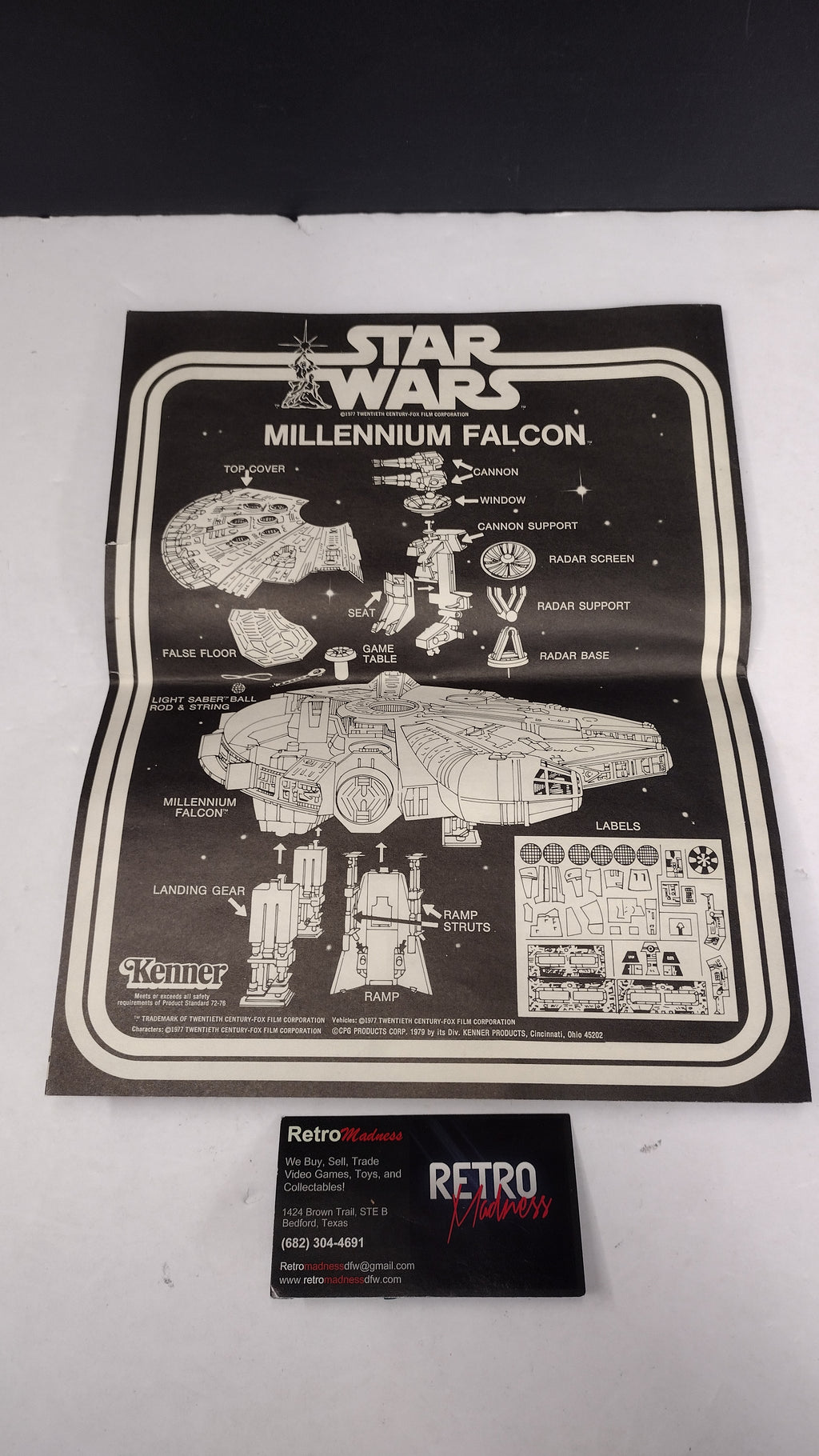 Vintage 1978 Star Wars Millennium Falcon Vehicle Instructions Sheet  Kenner