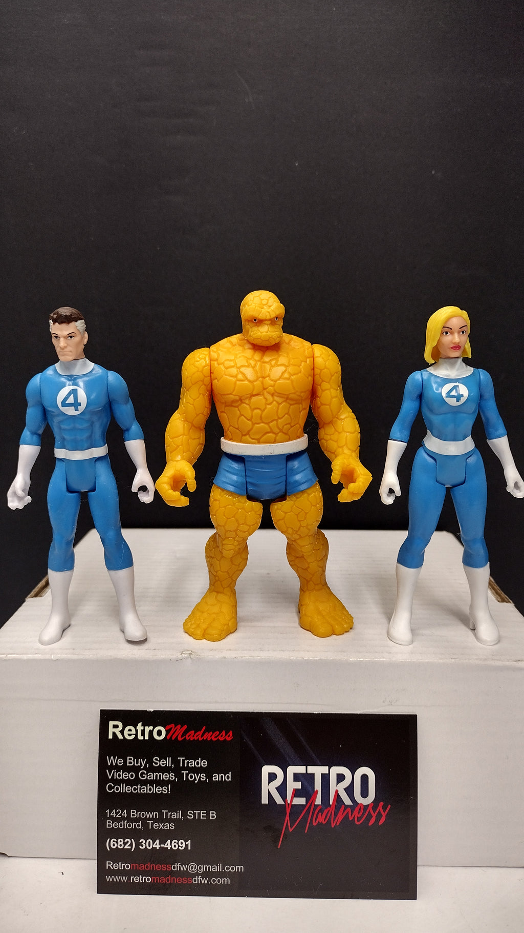 Marvel Legends Retro Collection: Fantastic Four – Lot B - The Thing, Mr. Fantastic and Invisible Woman (Loose)