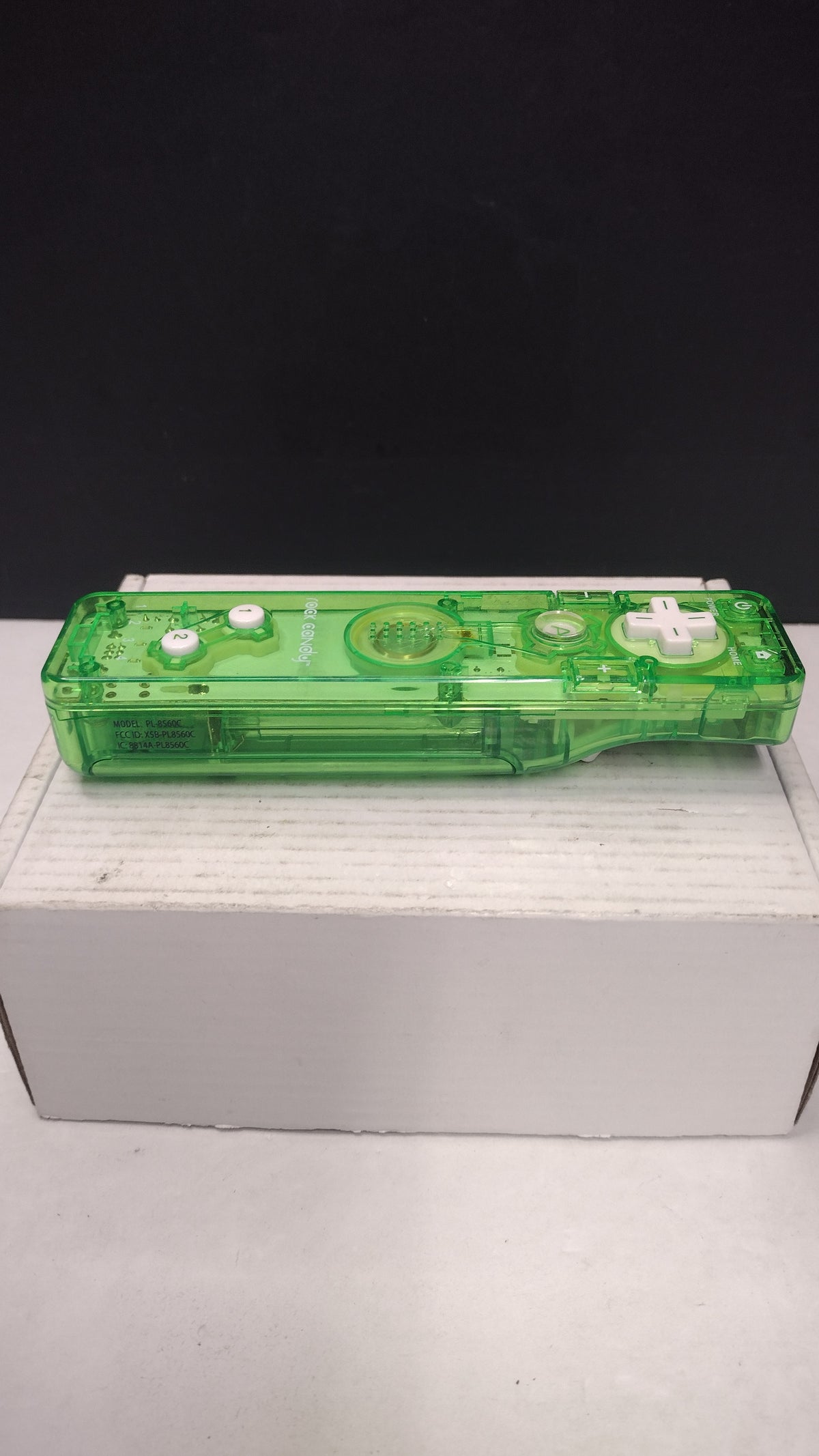 Rock Candy Controller Remote For Nintendo Wii Transparent Green- PL 8560C- Tested and Works