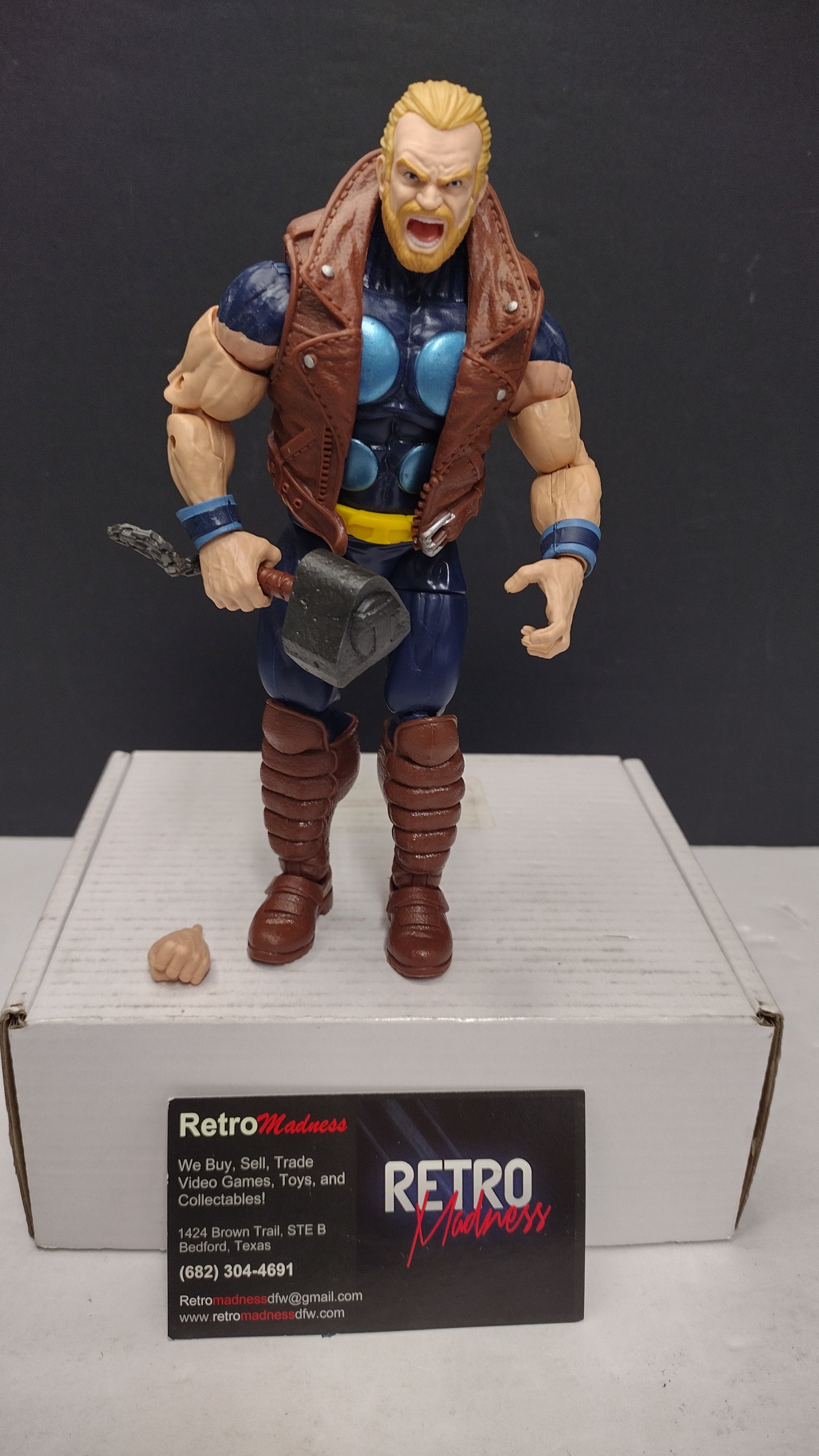 Marvel Legends Series Classic Comic Thunderstrike (Eric Masterson) 6-Inch Action Figure (Hasbro Joe Fixit Wave - Loose w/ Hammer & 1 Extra Hand)