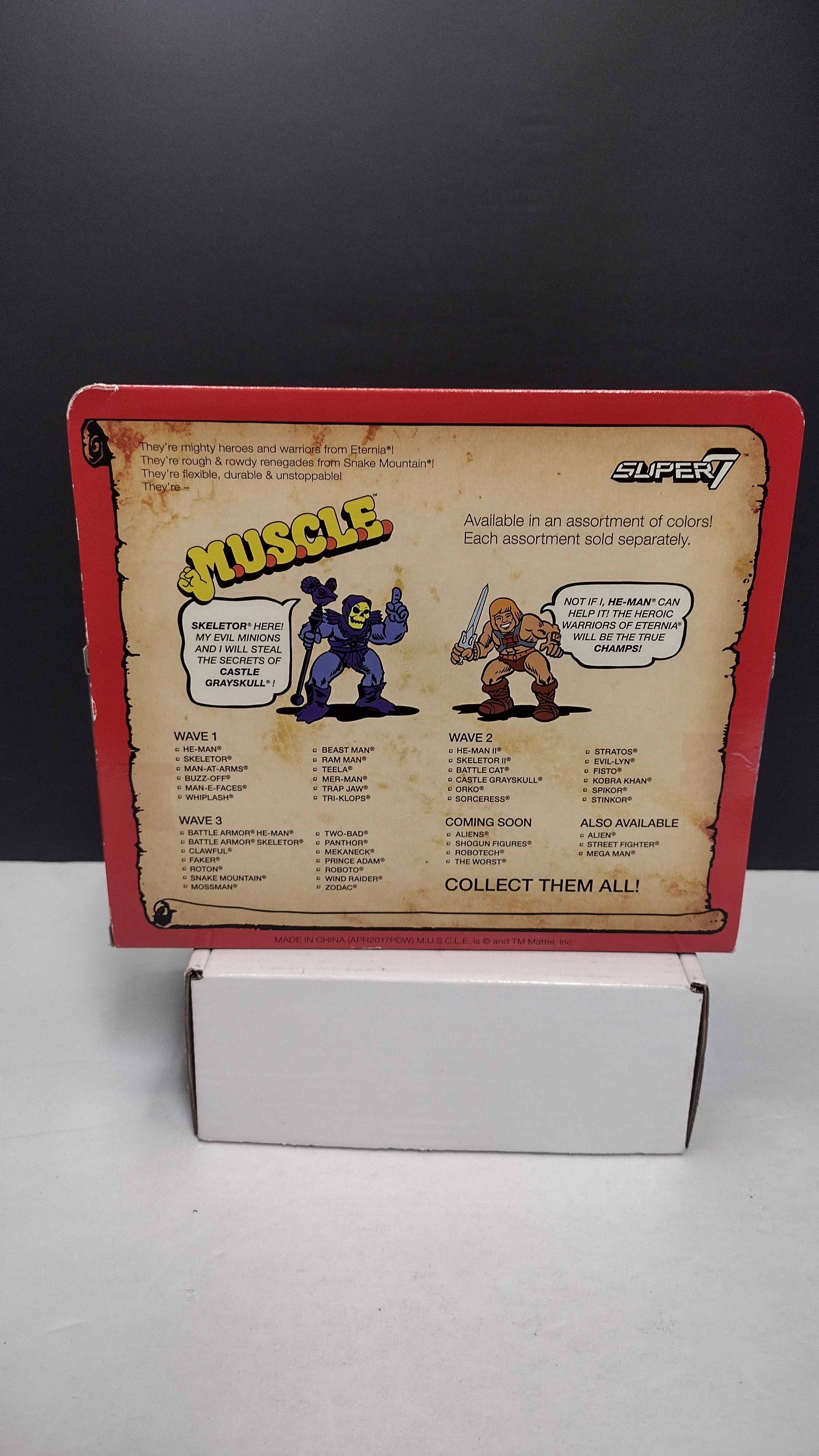 MOTU M.U.S.C.L.E. Wind Raider & Roton (Purple Variant) Retro Figure Set • Super7 Masters of the Universe