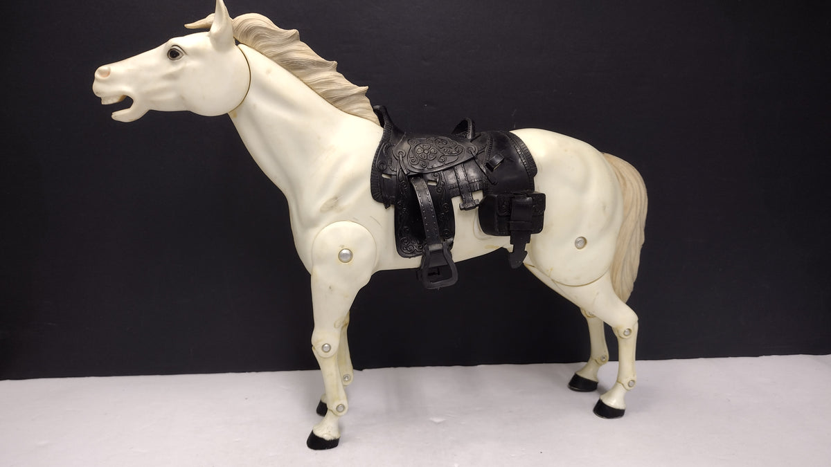 Vintage 1973 Gabriel Toys Lone Ranger SILVER HORSE Action Figure with Saddle