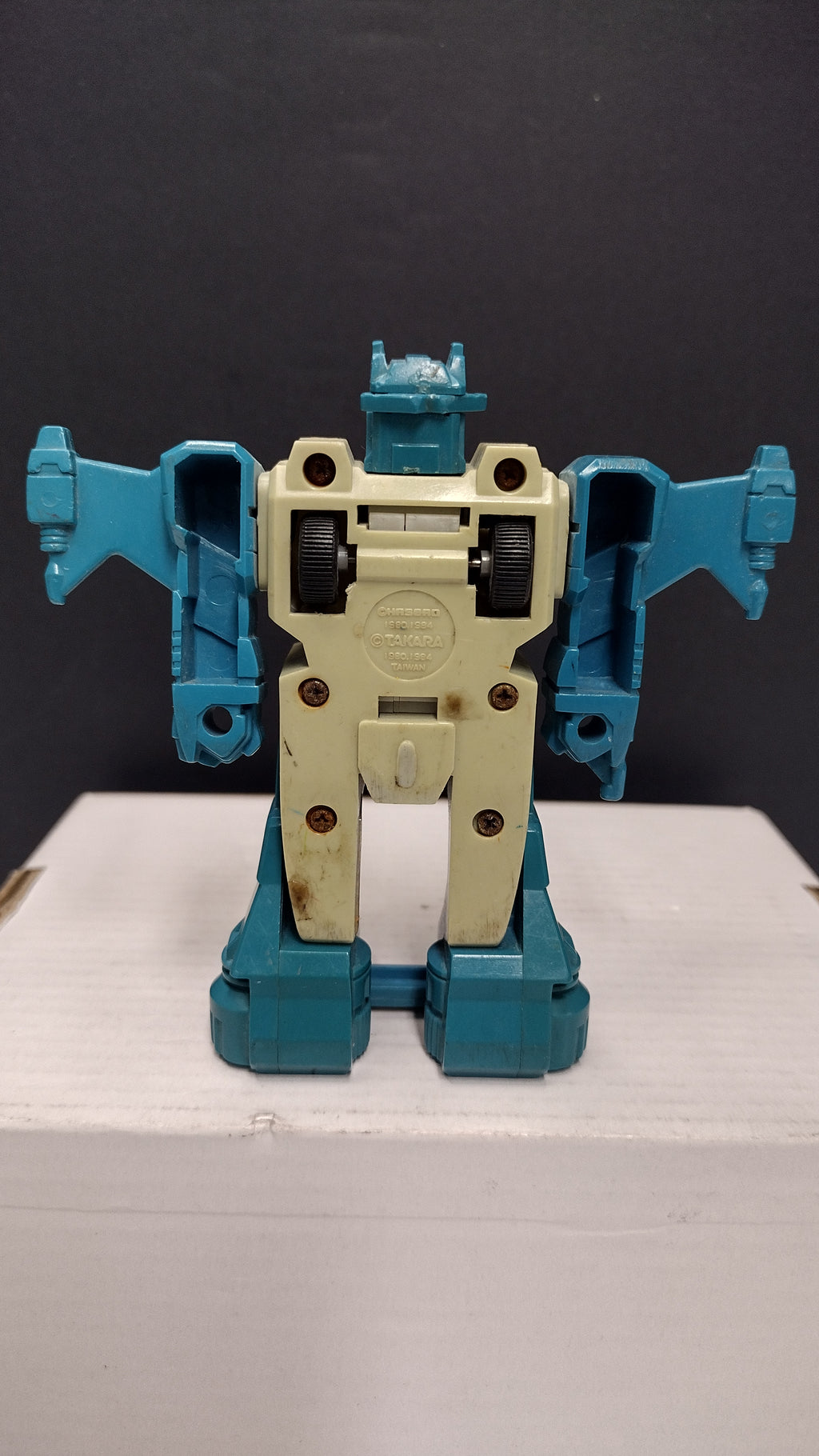 Vintage G1 Transformers Jumpstarter: Topspin – Hasbro 1985 (Broken Clasp)