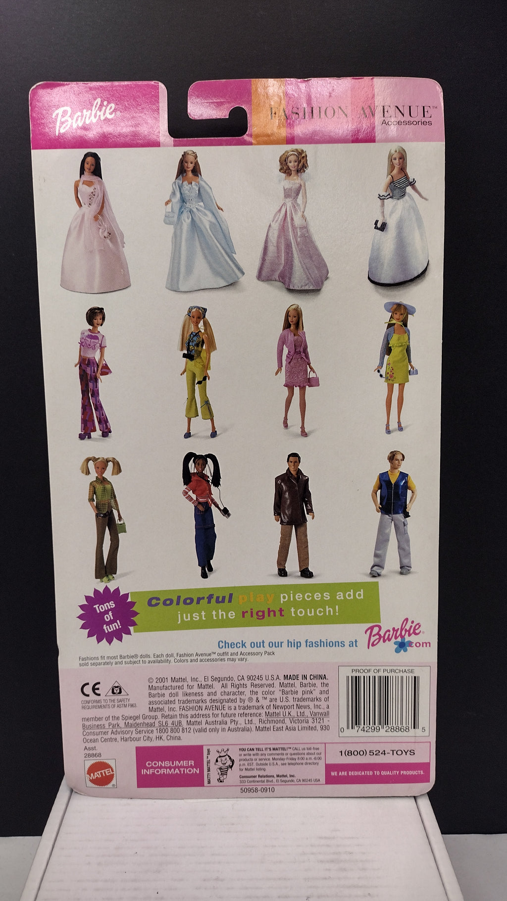 2001 Mattel Barbie Accessory Bonanza Pack 28868 Sealed