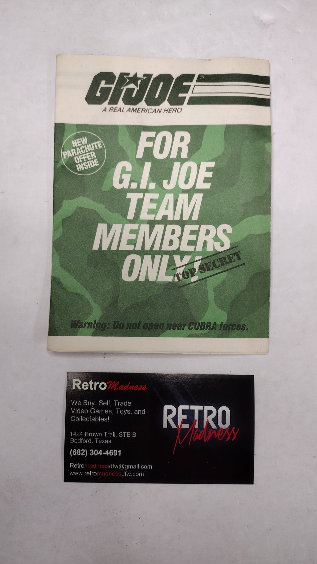 G.I. Joe 1984 Flag Points Order Form Parachute Offer Vintage Paperwork