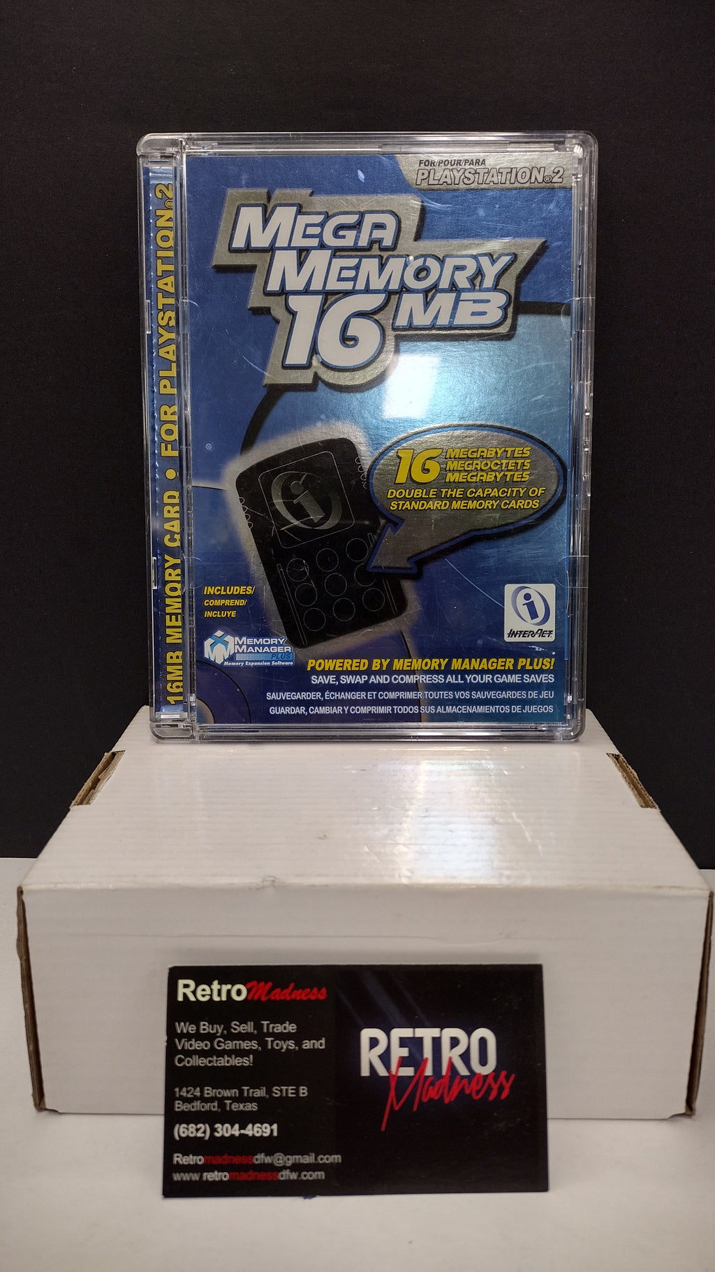 Vintage InterAct Mega Memory 16MB Memory Manager Disc, Case & Manual Lot – PlayStation 2 (PS2) – Tested & Working