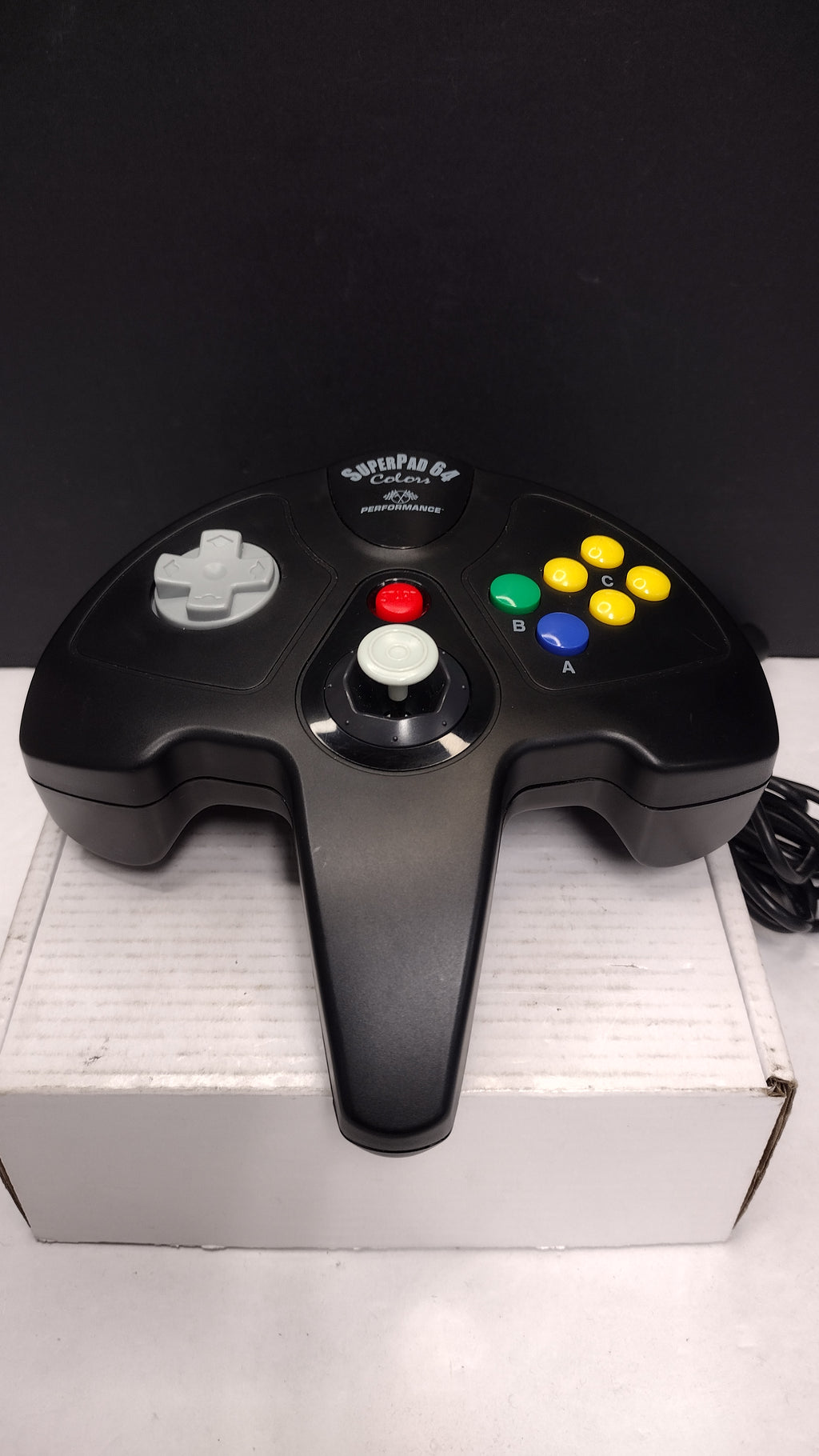 Performance SuperPad 64 Colors- Black Controller- Nintendo 64- Tested