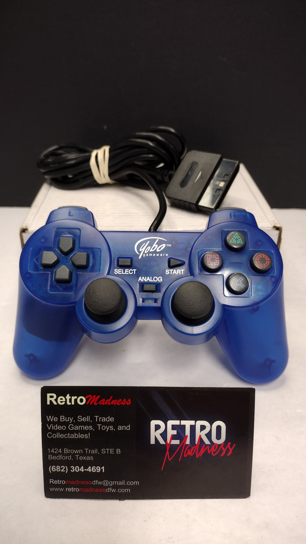 Yobo Gameware- PS1 PS2- (Blue) Analog Controller- Tested