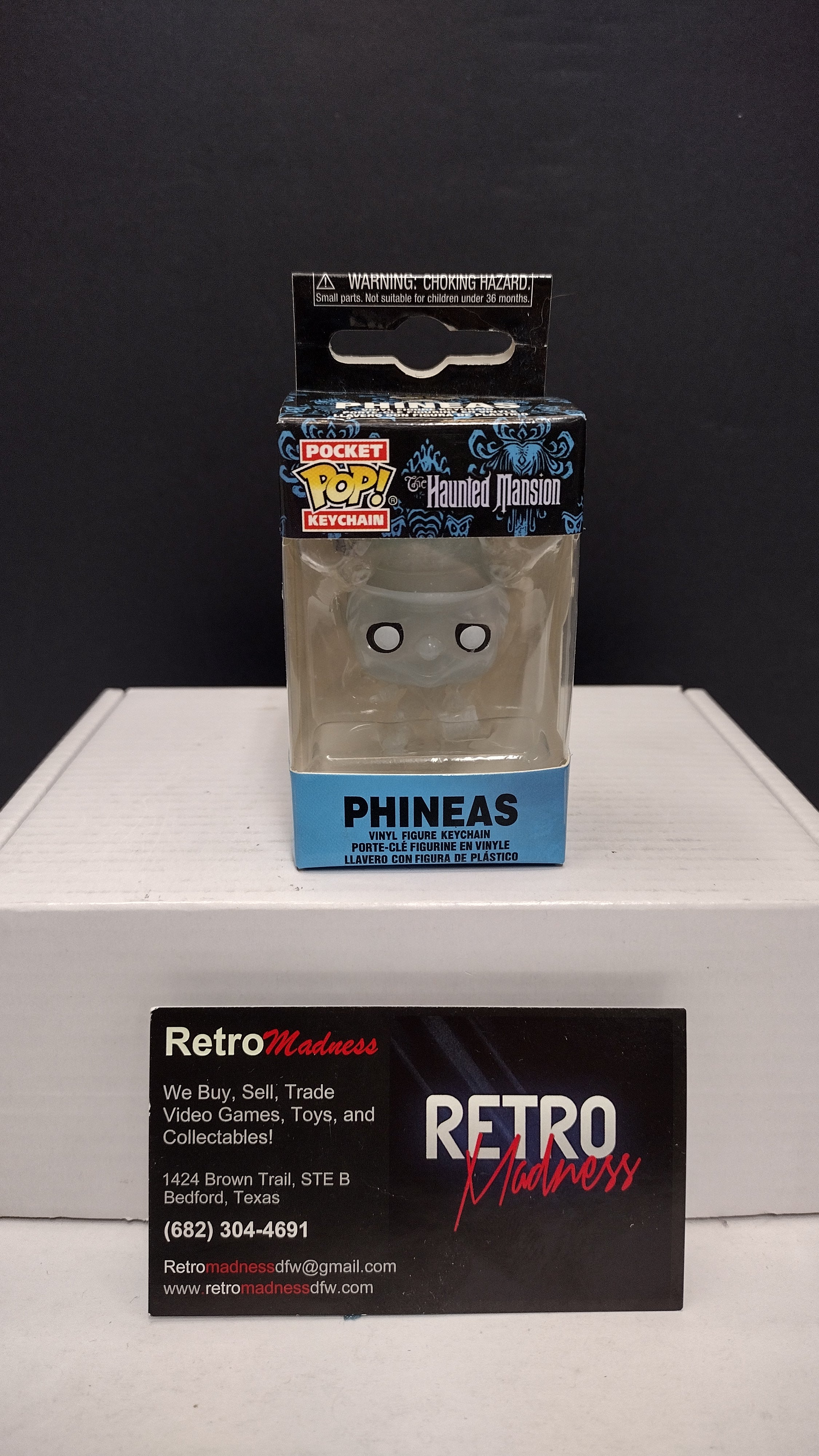 Disney's The Haunted Mansion – Phineas Vinyl Figure Pocket Pop! Keychain by Funko in Box