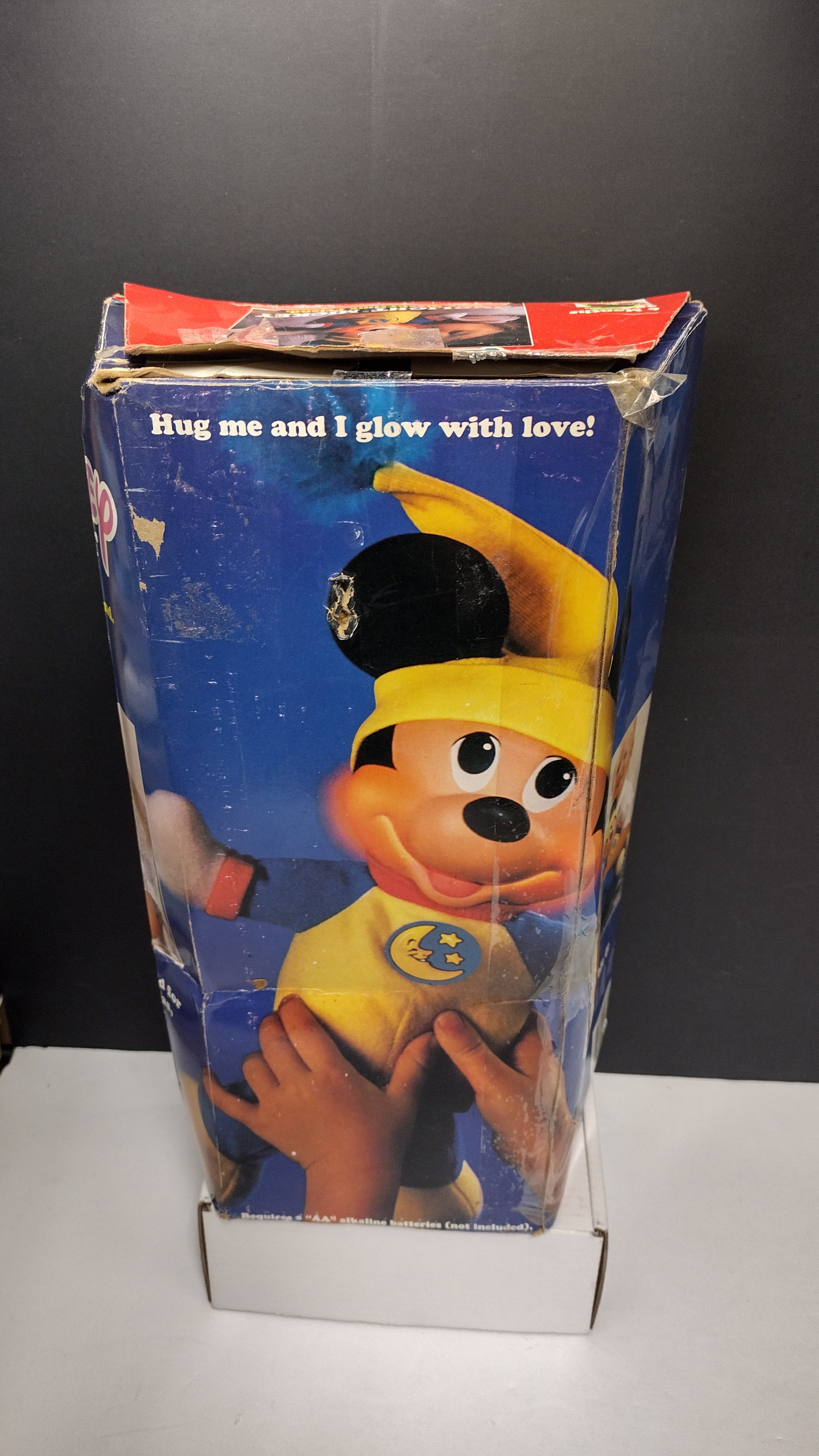 Vintage Mattel Disney Mickey Mouse Hug & Glow Light Up Plush Boxed