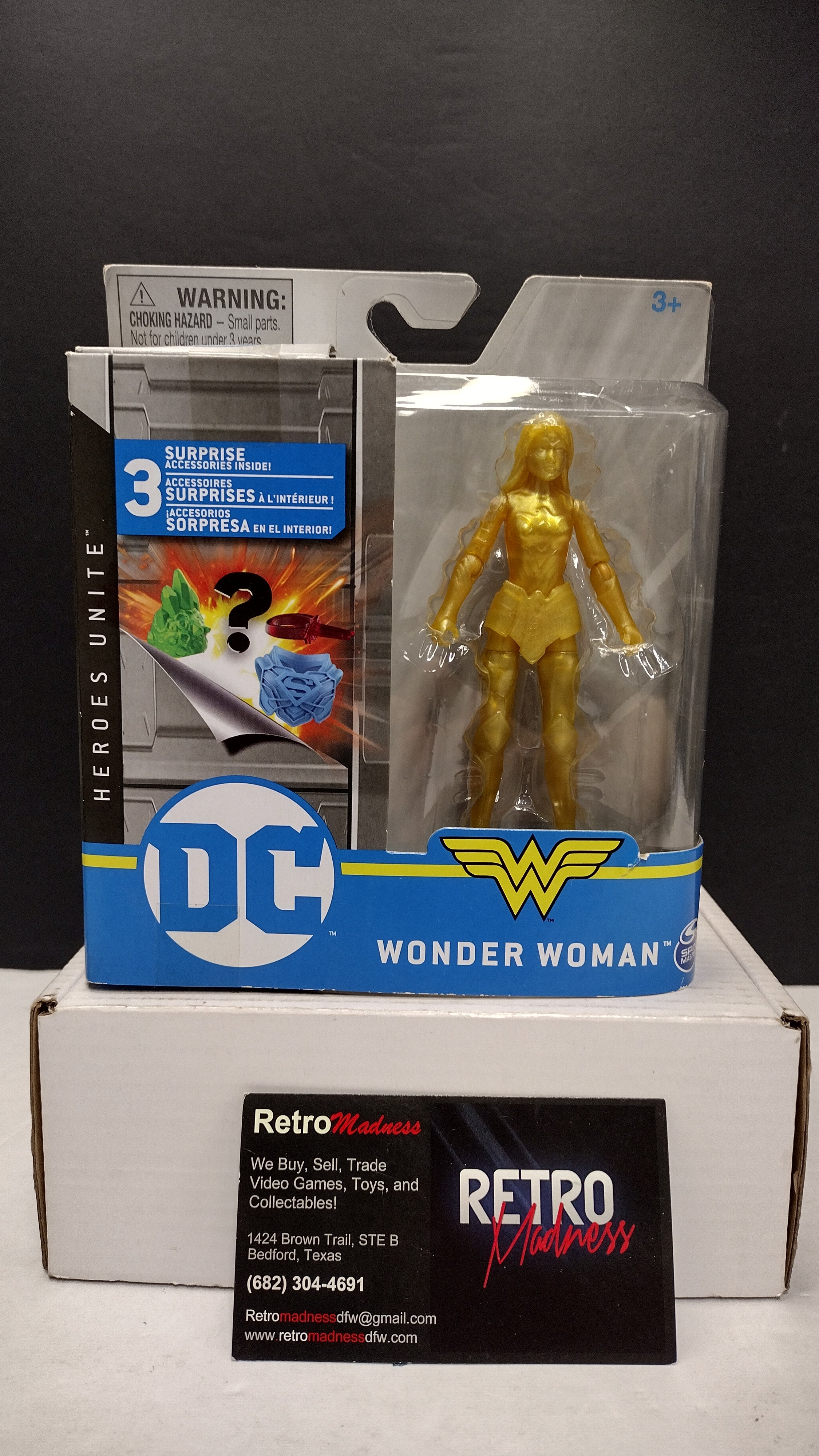 DC Comics Heroes Unite Super Rare Gold Wonder Woman 4-Inch Action Figure (Spin Master - Sealed Chase Variant)