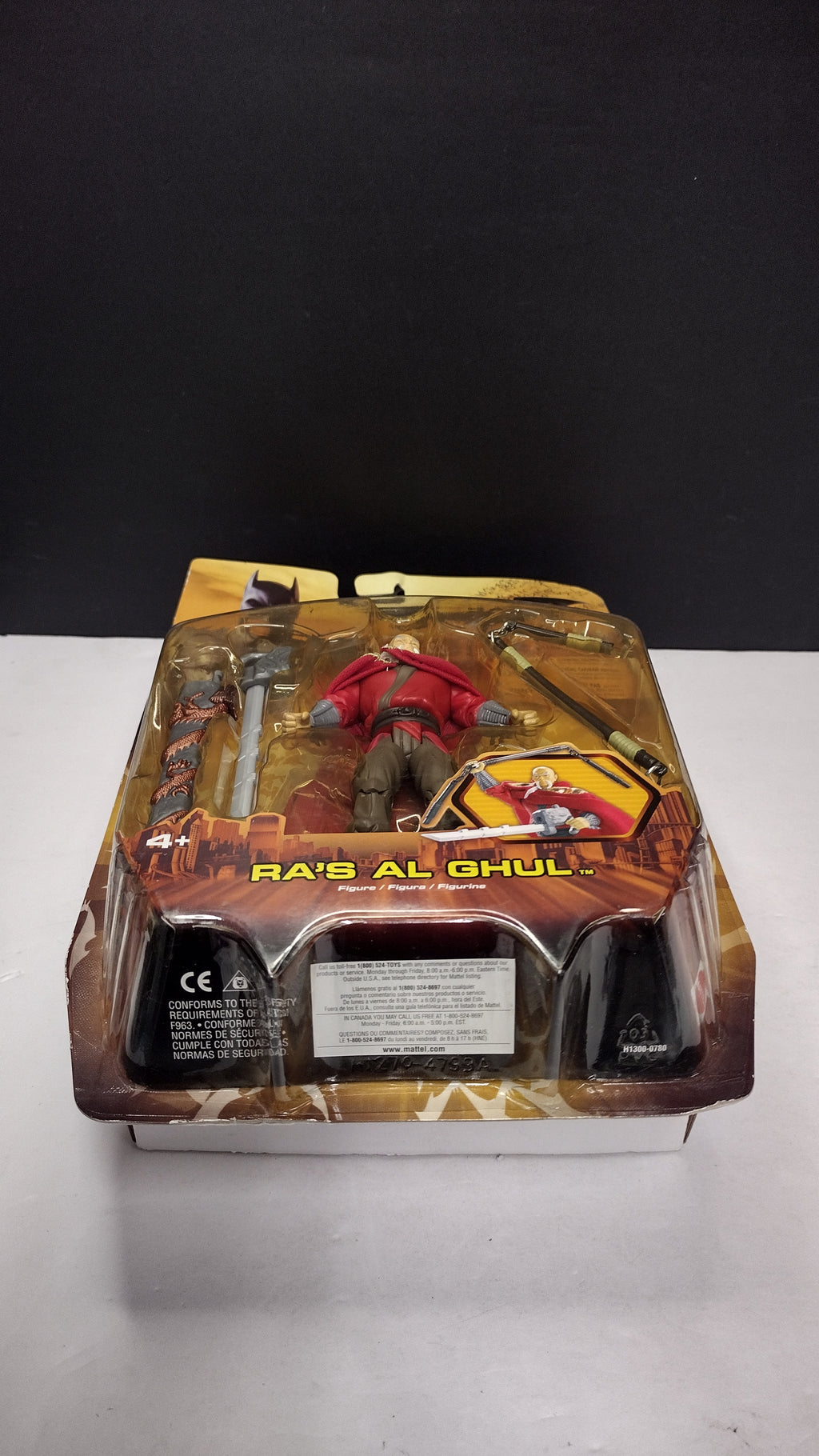 Mattel Batman Begins Ra's Al Ghul Figure W/Staff Carded Sealed