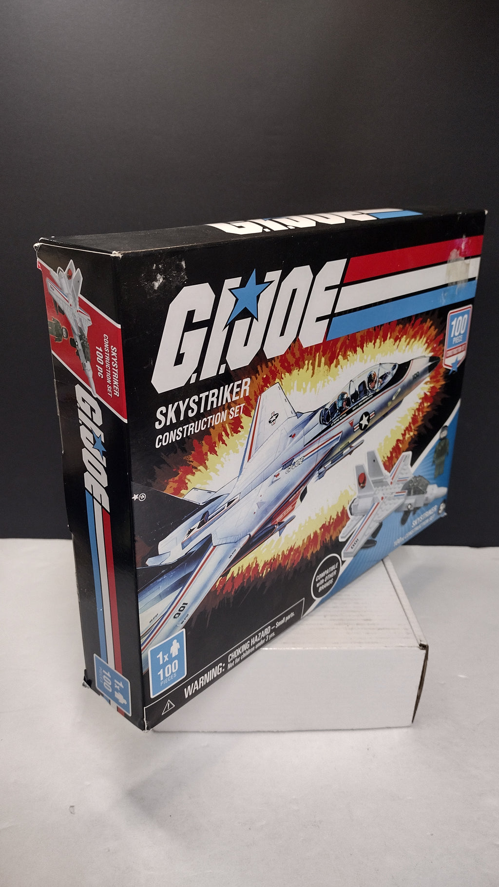 G.I. Joe Hasbro Skystriker Construction Block Set (Model GJ3522-02) NIB – Sealed & Complete (Front Corner Sticker Damage)
