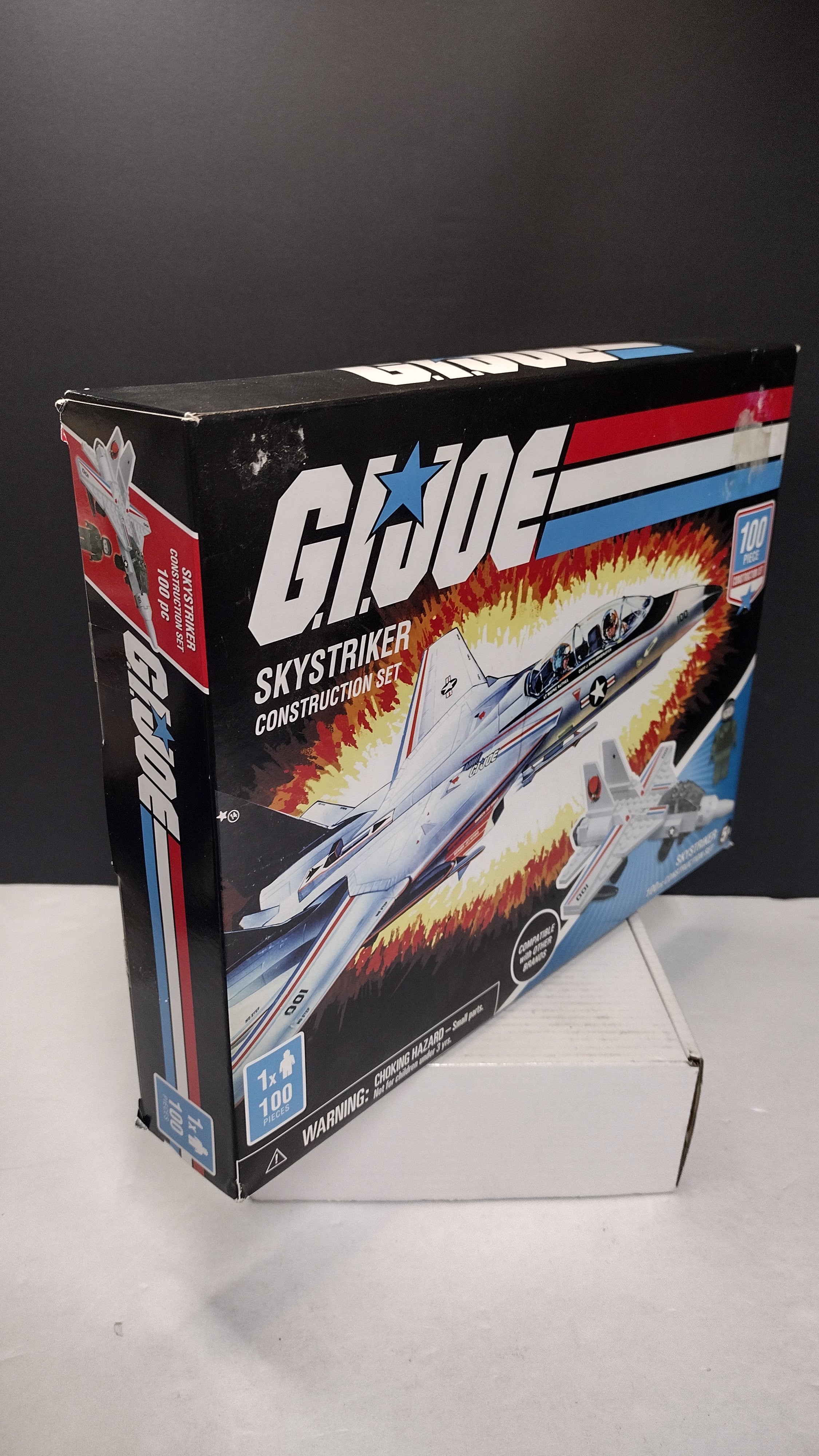 G.I. Joe Hasbro Skystriker Construction Block Set (Model GJ3522-02) NIB – Sealed & Complete (Front Corner Sticker Damage)