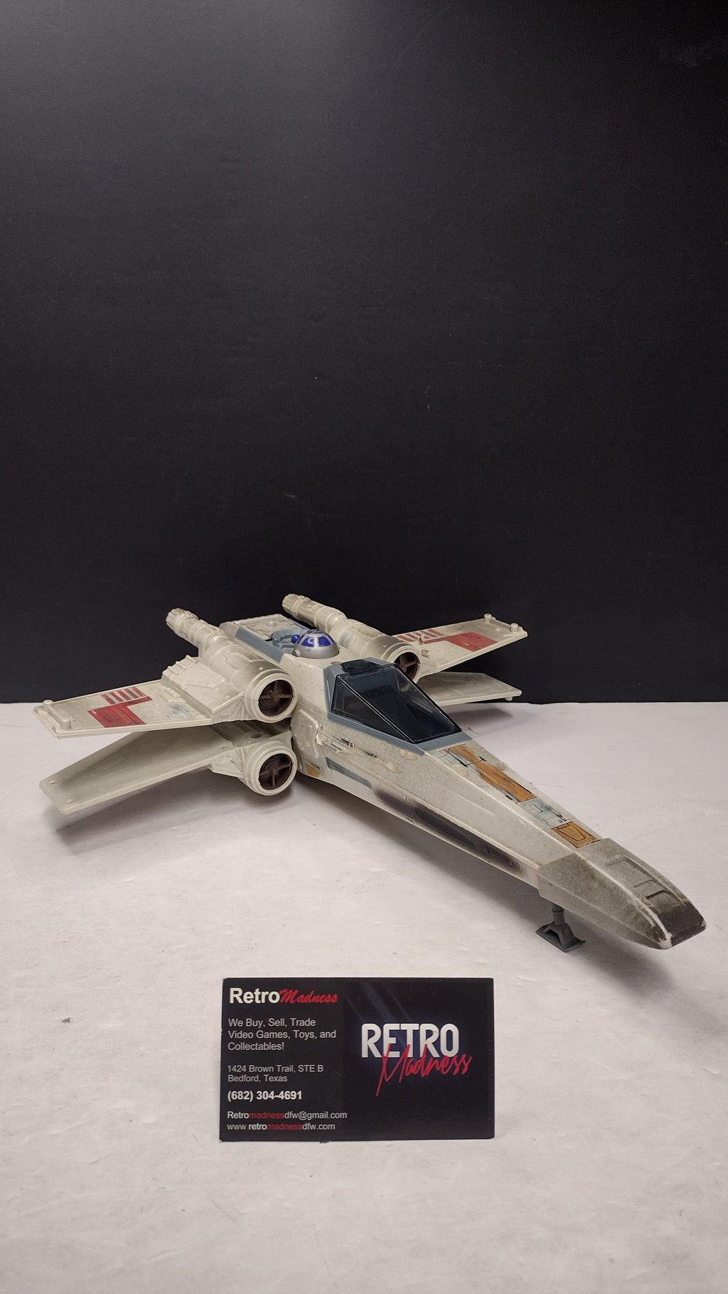 Vintage 1995 Star Wars The Power of the Force X-Wing Fighter Vehicle (Kenner / Tonka - Incomplete / Missing Wing Blasters)