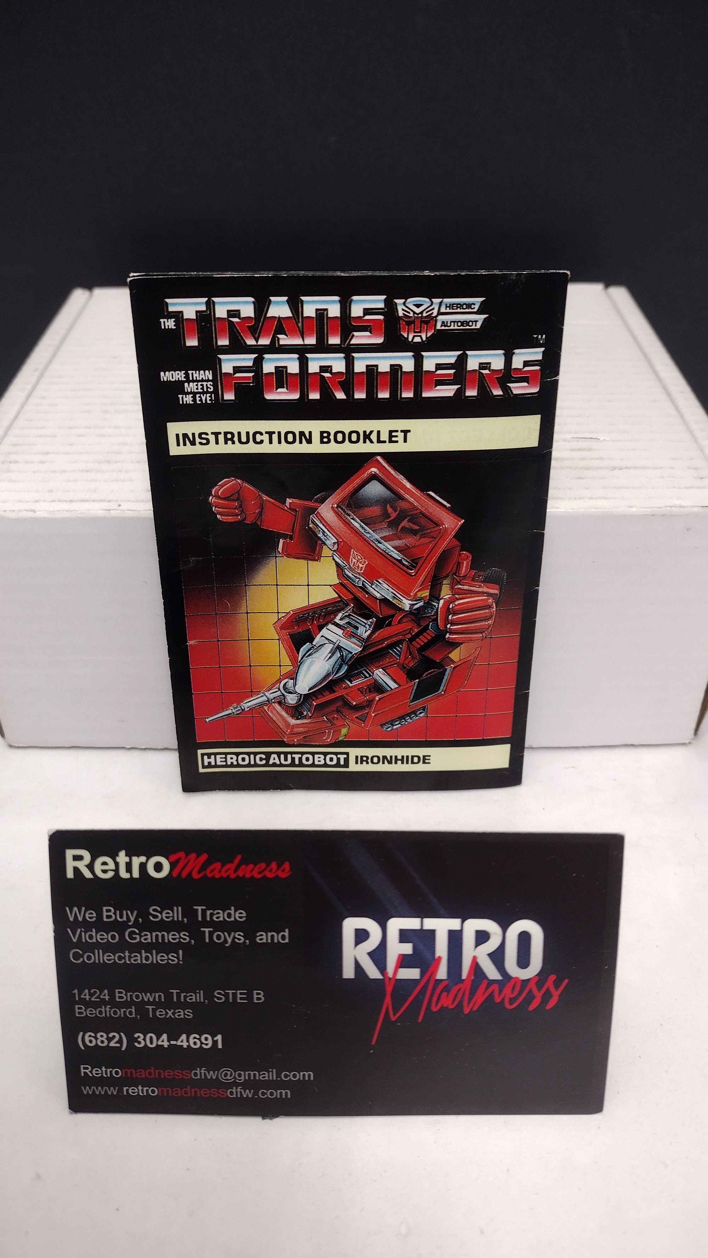 Vintage 1984 Original G1 Transformers Ironhide Instruction Booklet