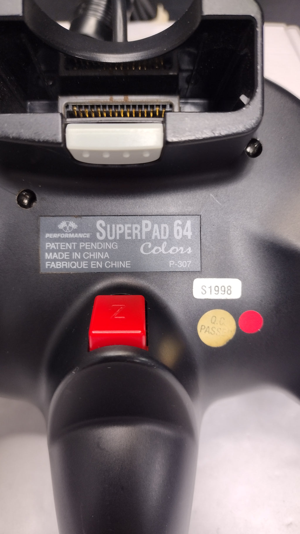 Performance SuperPad 64 Colors- Black Controller- Nintendo 64- Tested