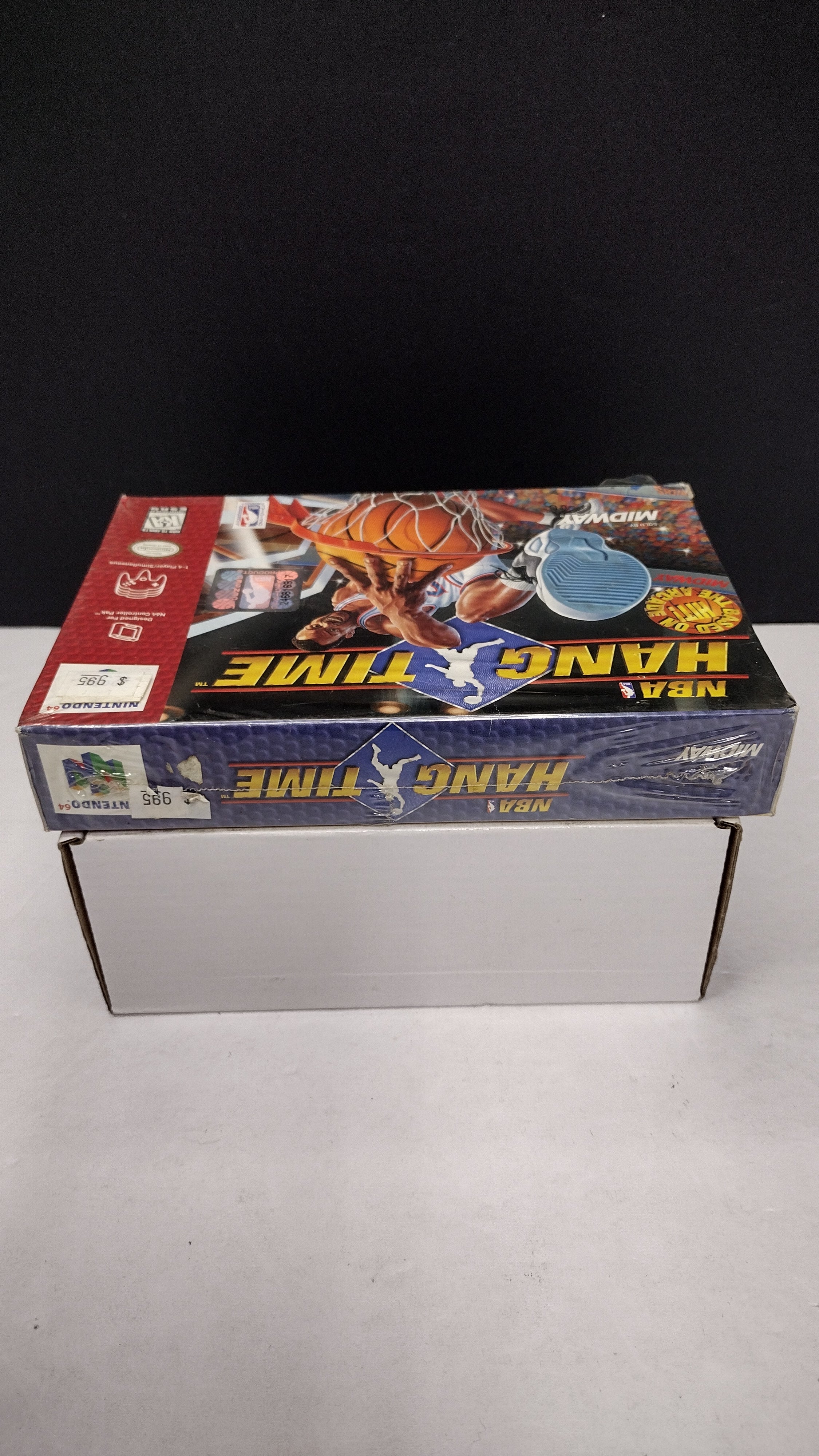 Vintage 1996 Nintendo 64 NBA Hang Time Game (Complete & Factory Sealed in Box with Protector)