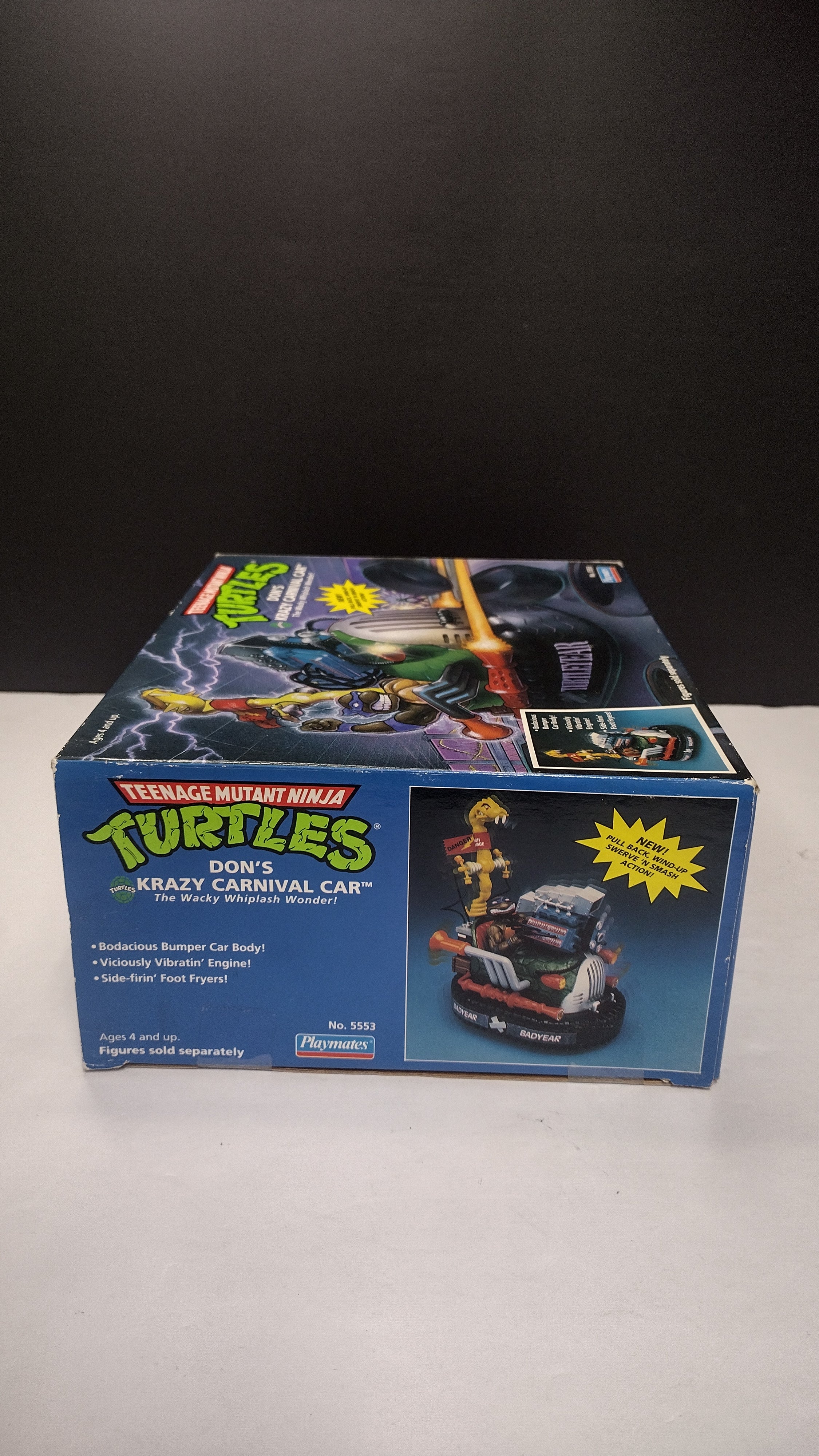 Vintage 1991 TMNT Don’s Krazy Carnival Car – Open Box with Instructions (Playmates)