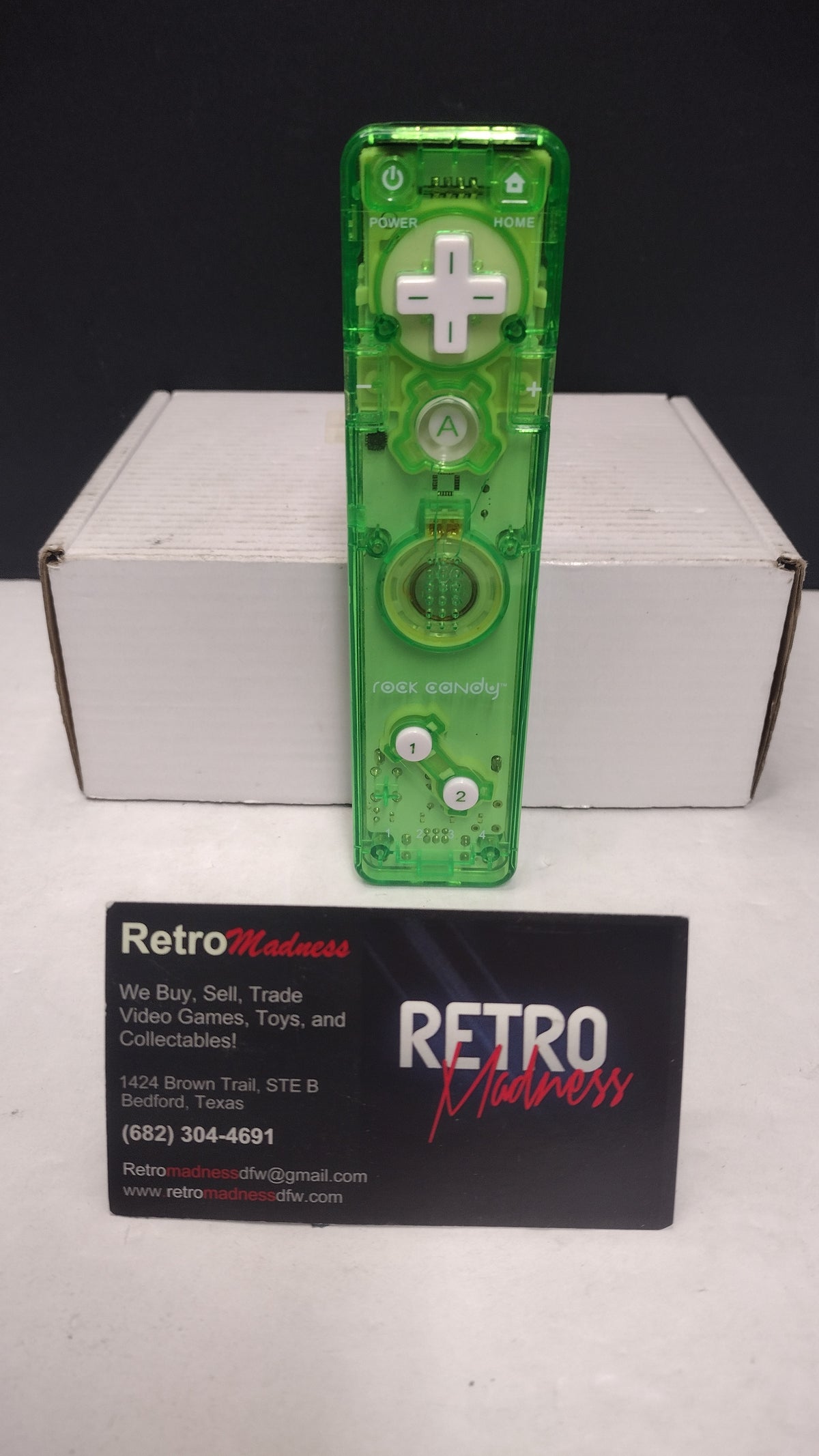 Rock Candy Controller Remote For Nintendo Wii Transparent Green- PL 8560C- Tested and Works