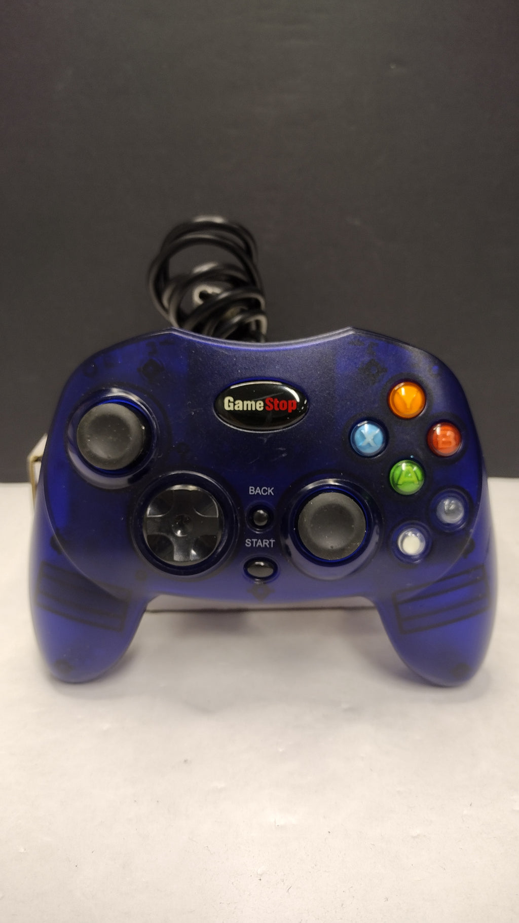 GameStop Xbox Wired Controller Blue BB-136 Original Xbox Tested