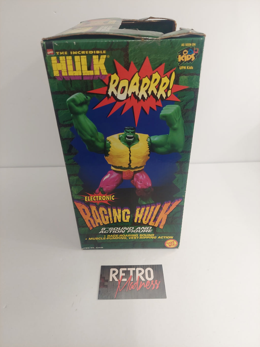 Marvel Comics The Incredible Hulk Electronic Raging Hulk 8" Figure with Box Tested