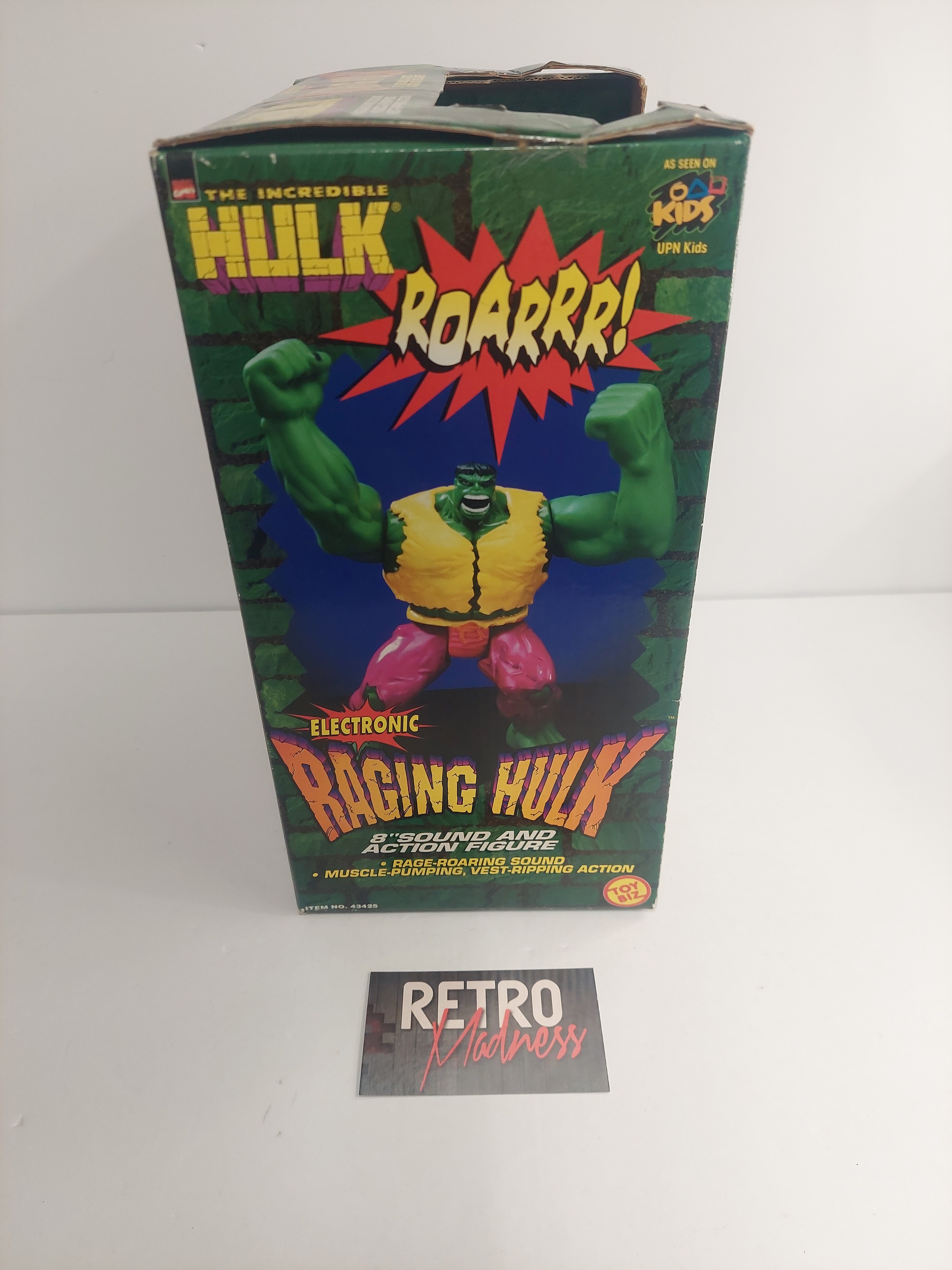Marvel Comics The Incredible Hulk Electronic Raging Hulk 8" Figure with Box Tested