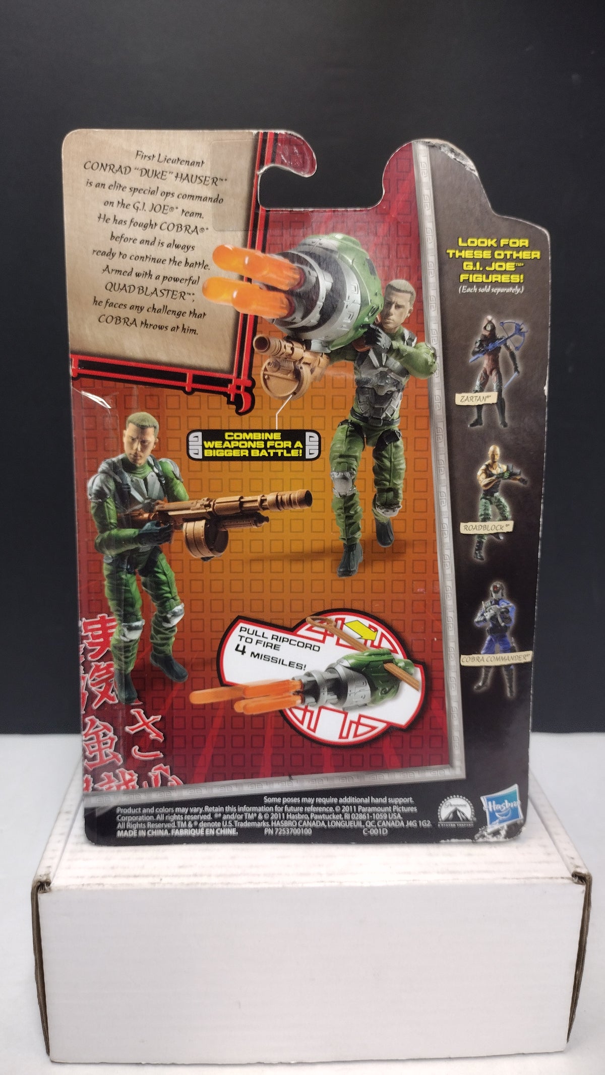 GI Joe Retaliation Conrad Duke Hauser 2011 Hasbro 3.75 Figure Sealed