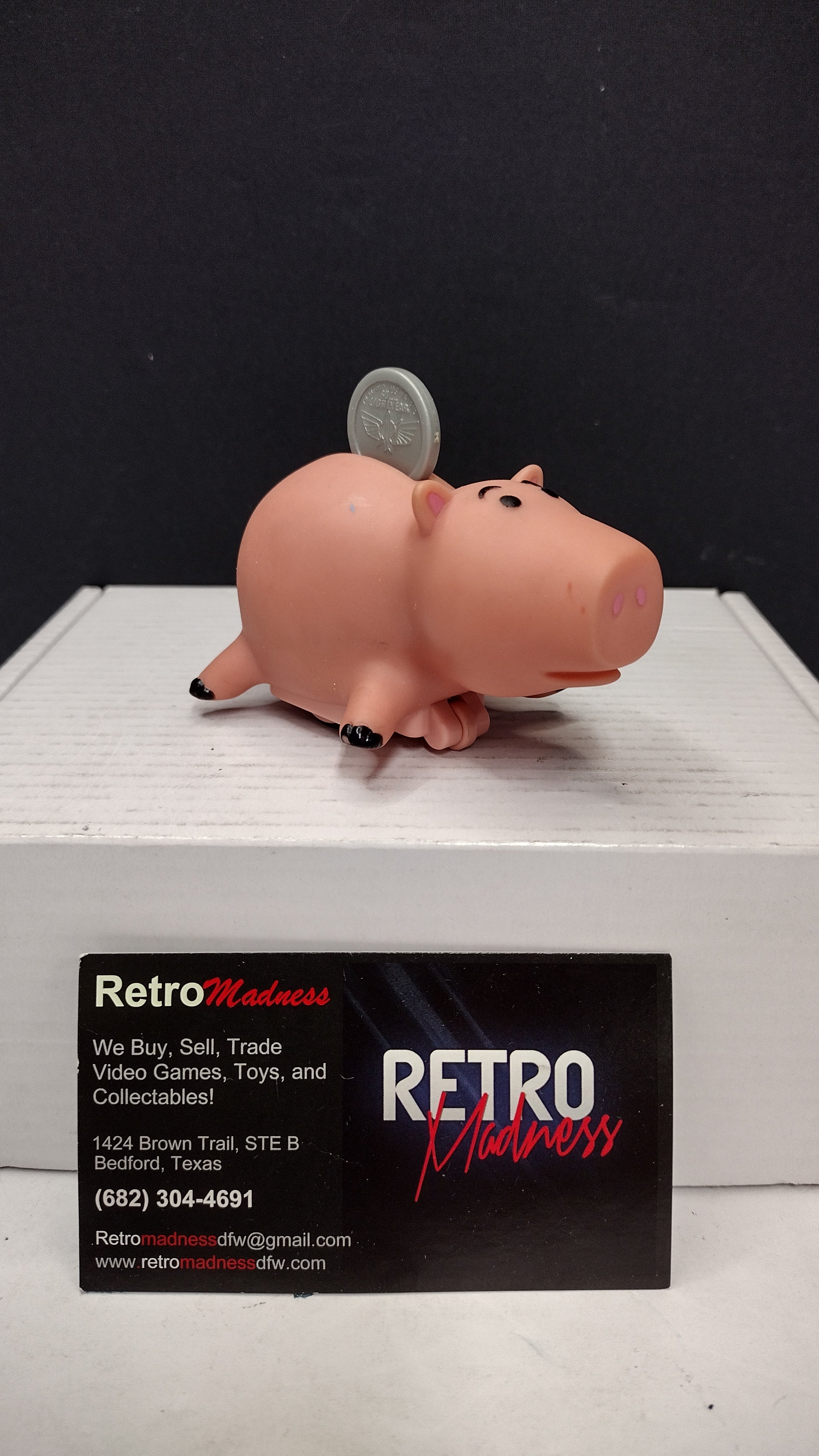 Vintage 1995 Disney Pixar Toy Story Hamm the Piggy Bank Burger King Kids Club Figure (Loose)