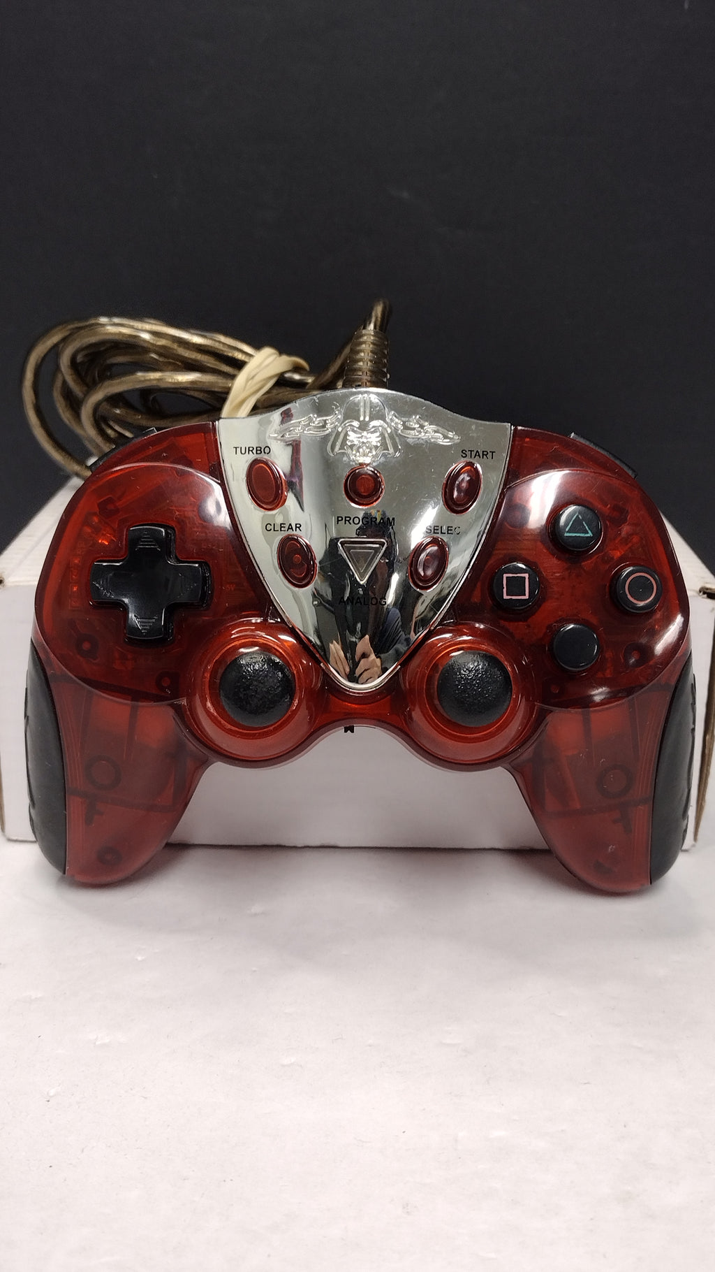 Intec Playstation 2- Star Wars Darth Vader-(Red)  Wired Controller- TESTED