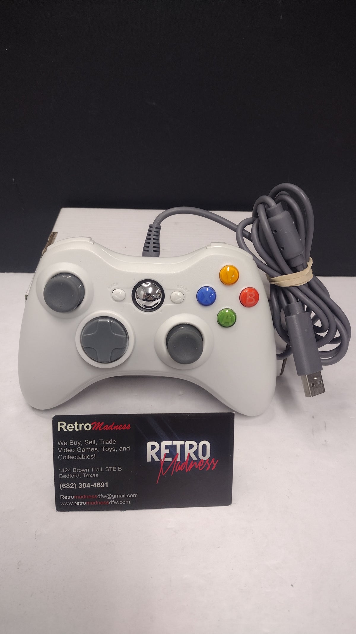 White Wired Controller for Xbox 360 Third Party Generic Gamepad Tested