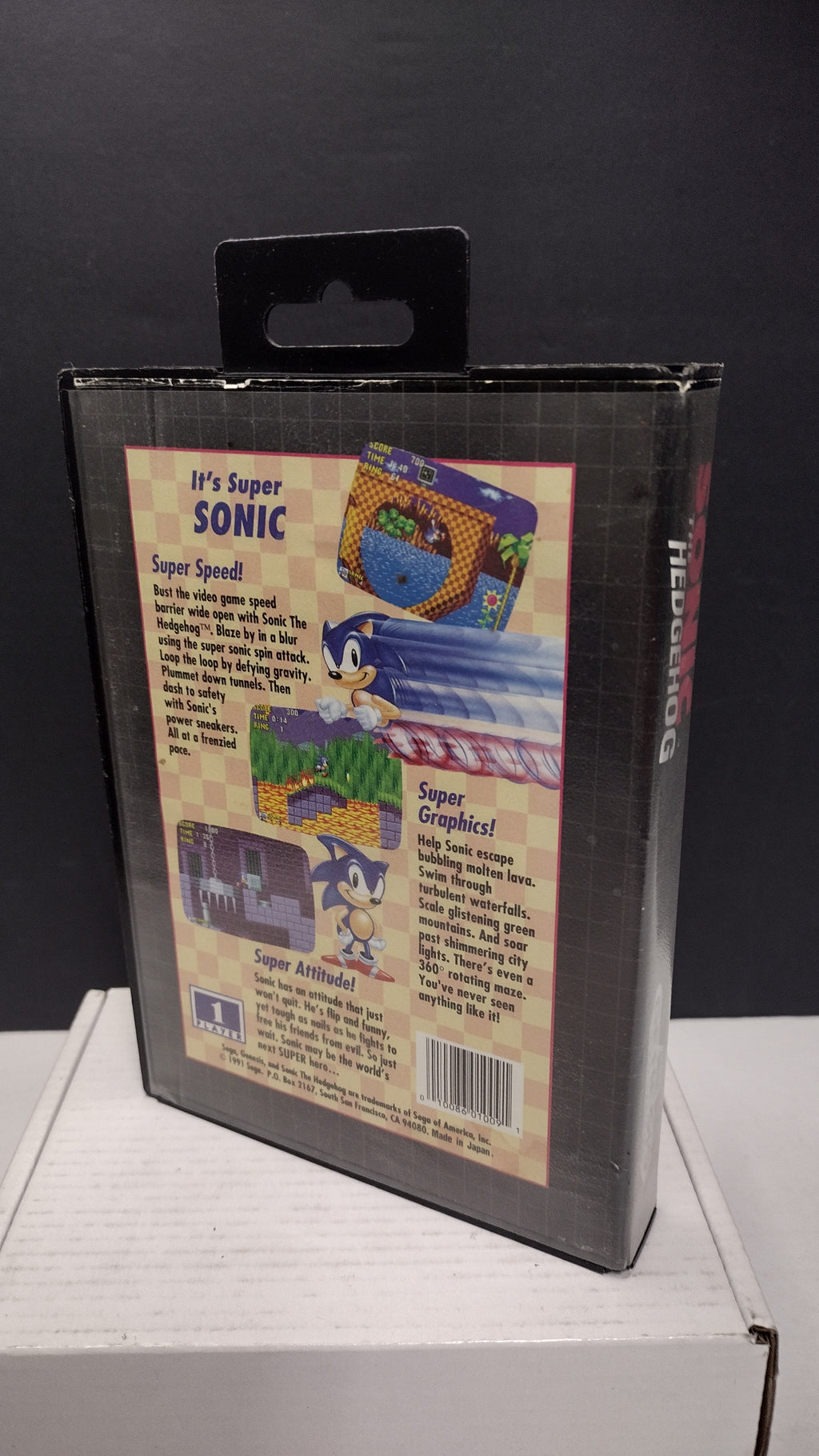 Vintage Sonic the Hedgehog Sega Genesis Box Only (No Game or Manual)