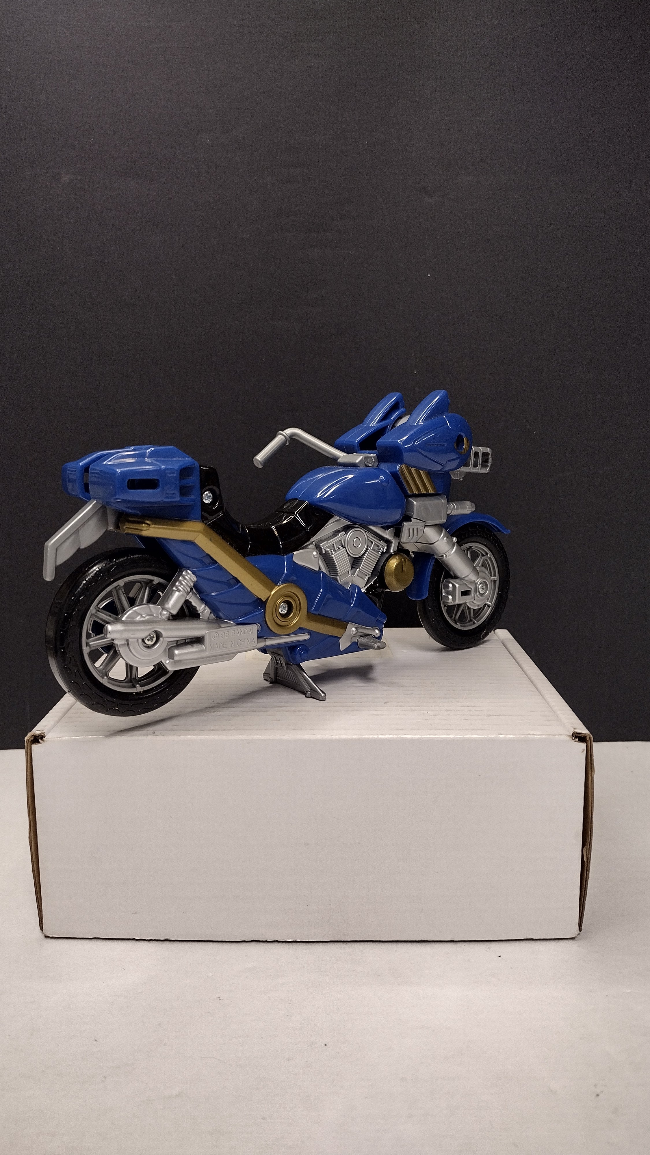 Vintage 1998 Bandai Power Rangers In Space / Lost Galaxy Blue Astro Cycle (Loose - Damaged Handlebar)