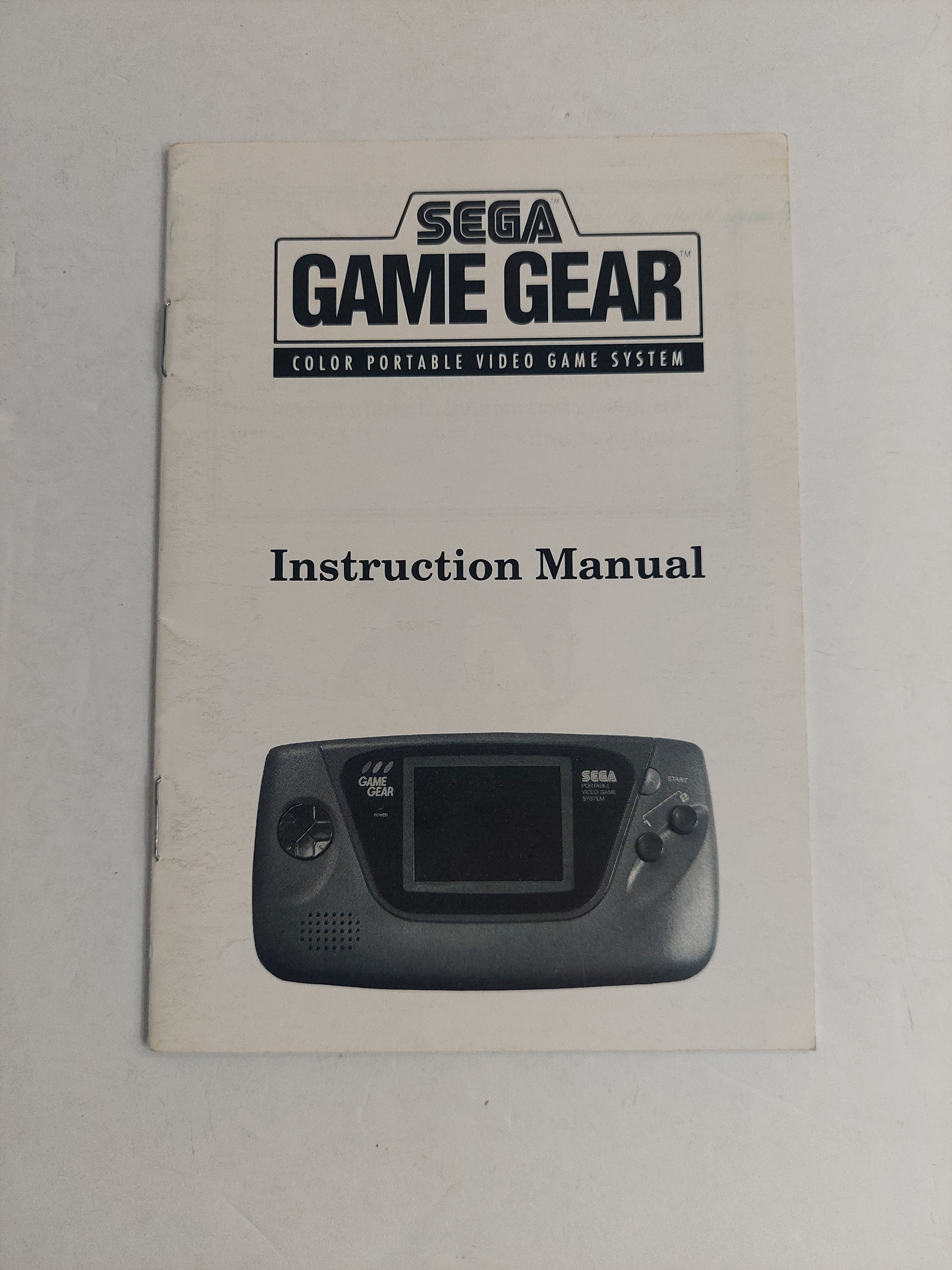 Sega Game Gear Instruction Manual ONLY
