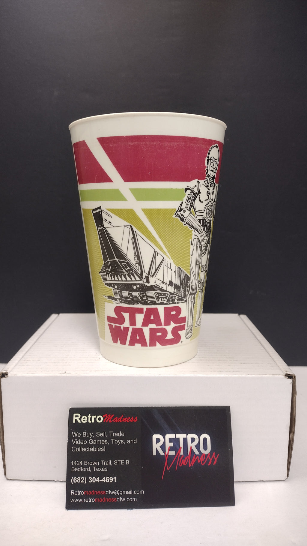 Vintage 1979 Star Wars C-3PO & R2-D2 Coca-Cola Promo Plastic Cup