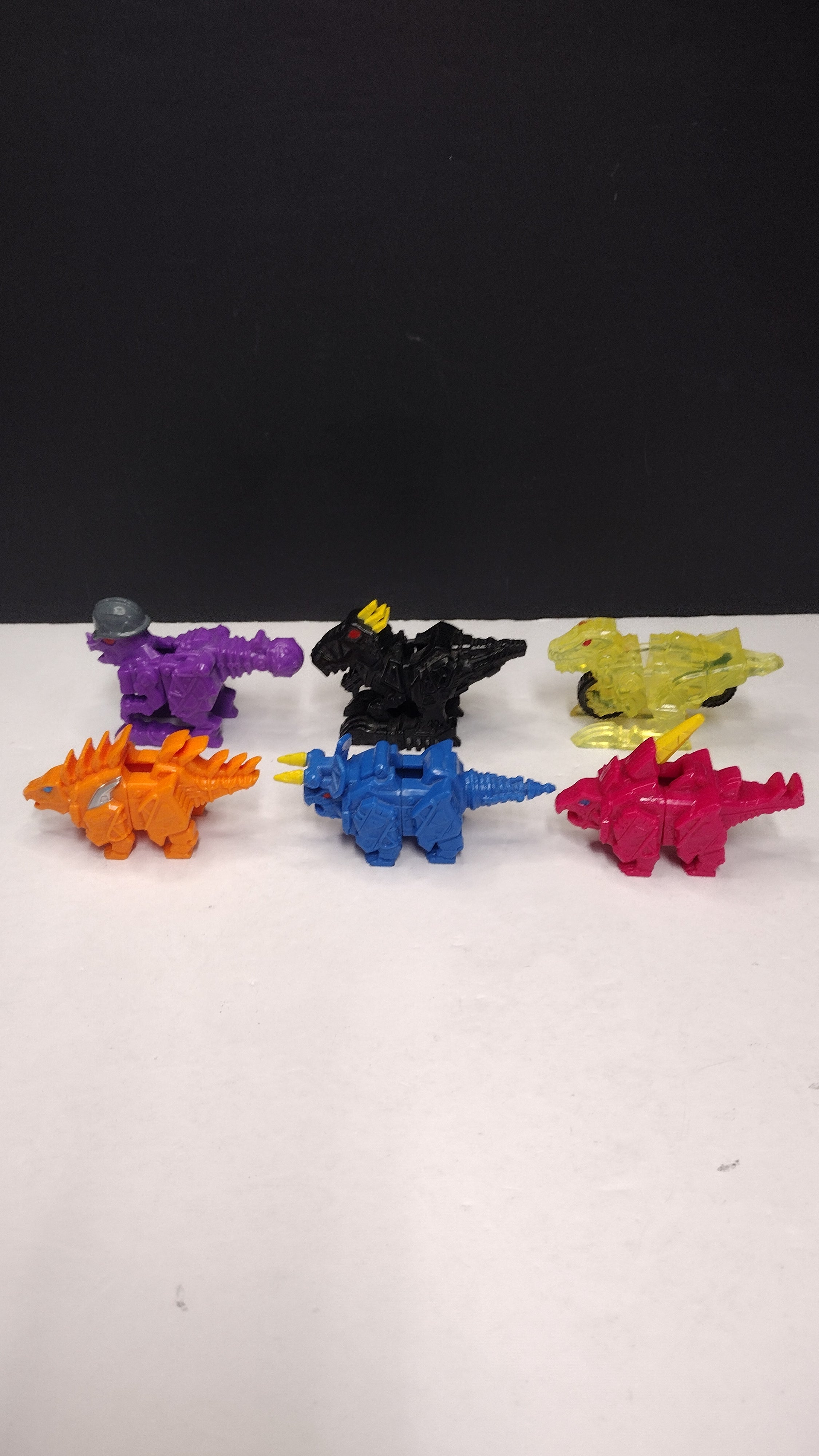 Lot of 6 Power Rangers Dino Charge Dinosaur Attachments (Bandai 2015/2016 - Dinosaur Figures Only / No Charger Batteries - Excellent Condition)