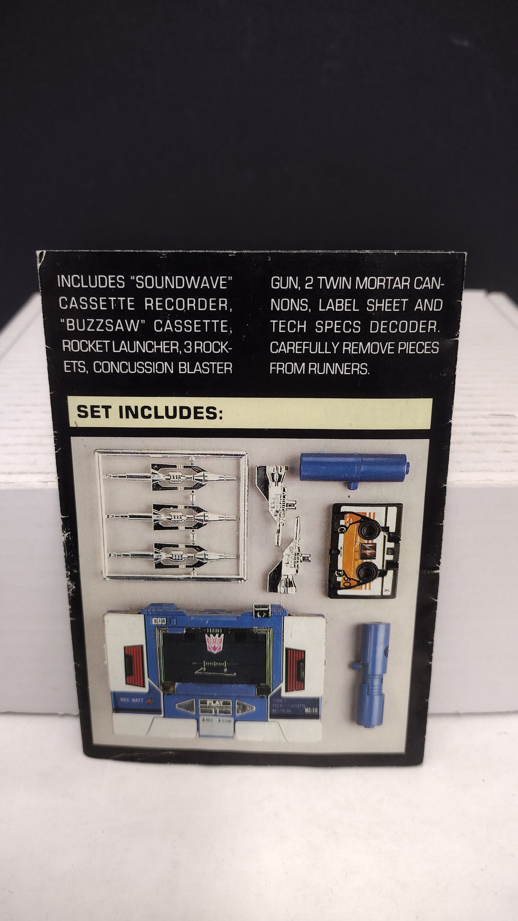 Vintage 1984 Original G1 Transformers Soundwave Instruction Booklet