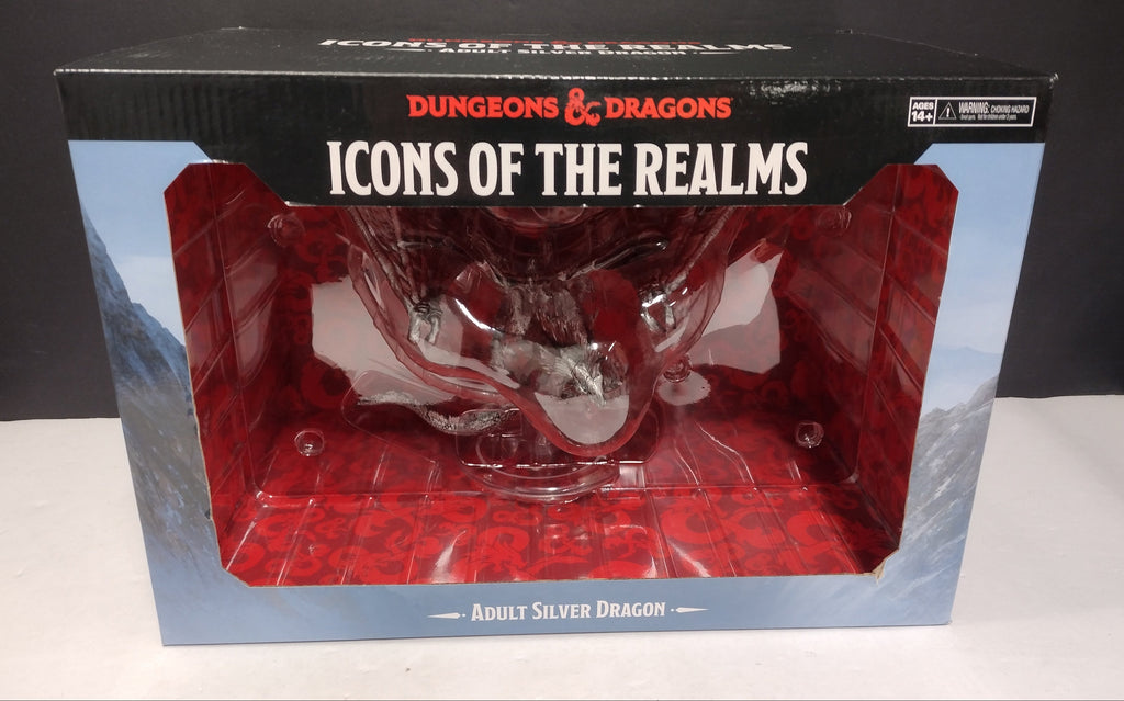 D&D Icons of the Realms Adult Silver Dragon Figure WizKids Sealed Box