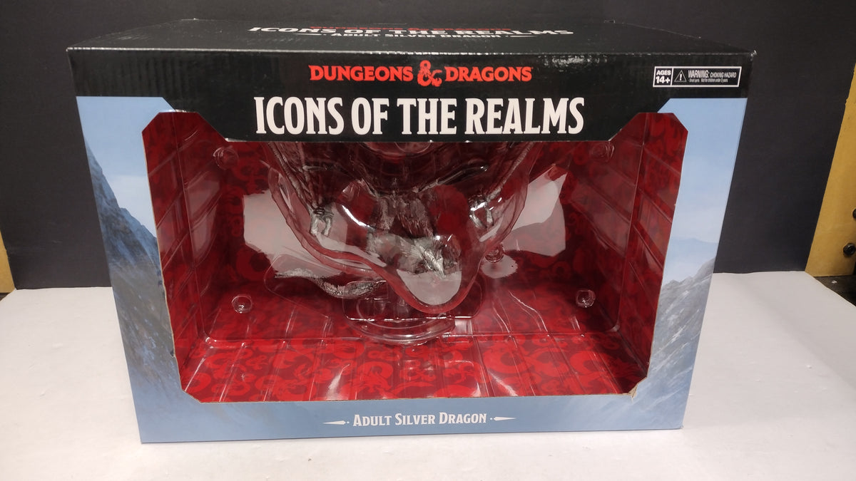 D&D Icons of the Realms Adult Silver Dragon Figure WizKids Sealed Box